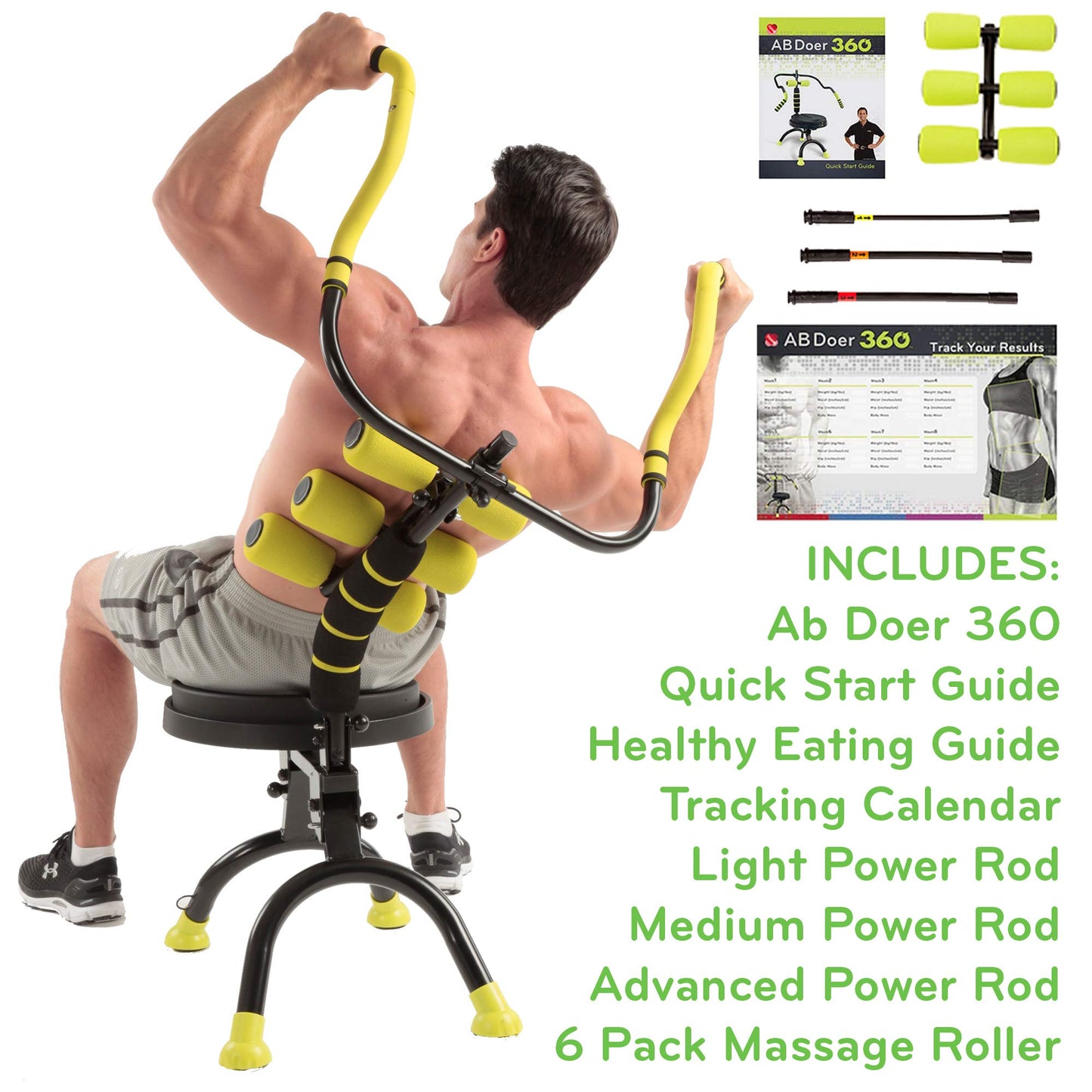 AB Doer 360 Ab Fitness Machine System - PRO Kit -Provides An Abdonimal And Muscle Activating Workout with Aerobics to Burn Calories and Workout