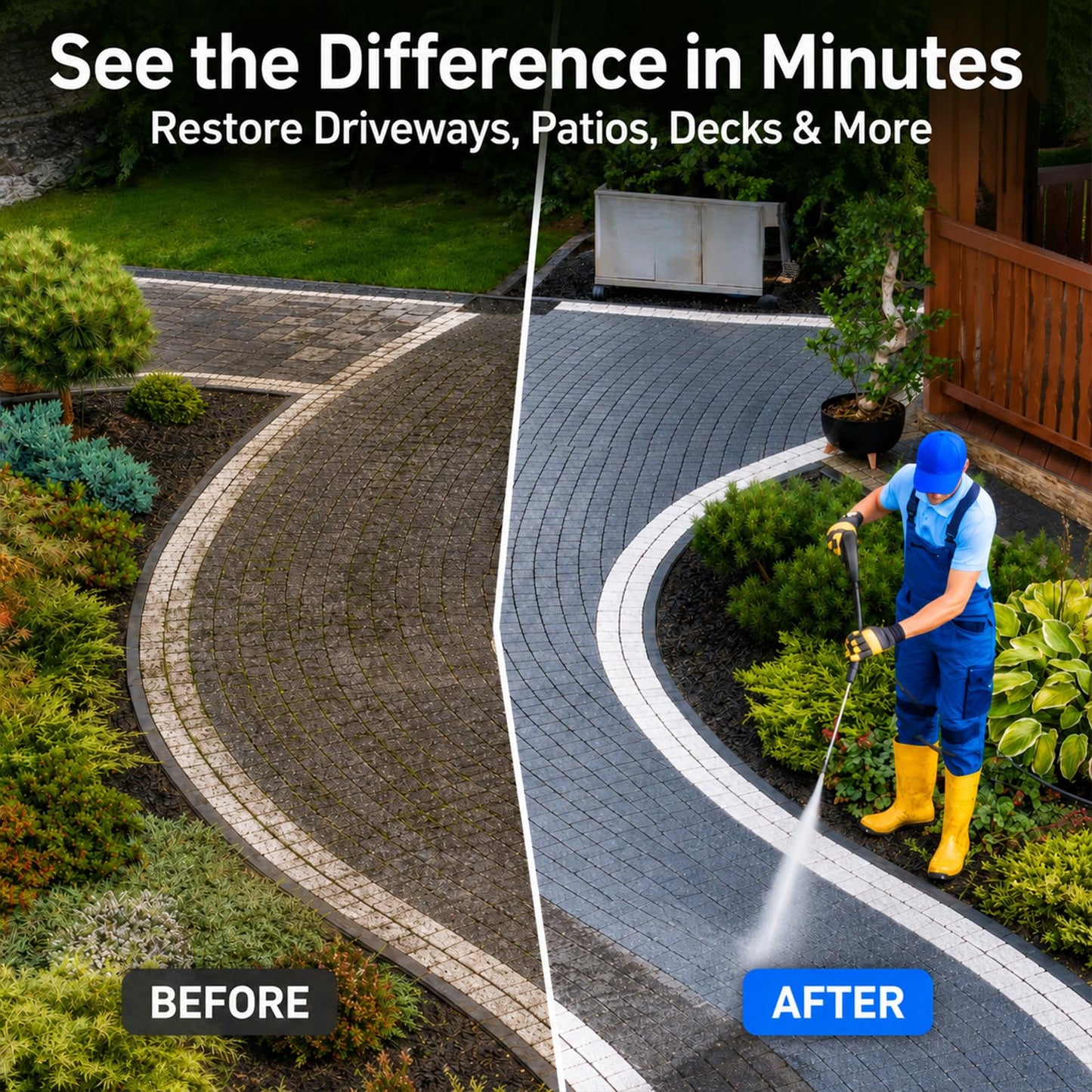 AMERISUN 3800 PSI Gas Pressure Washer 2.5 GPM with 212cc 4-Stroke OHV Engine, 5 Quick-Connect Nozzles & 10" Wheels, Heavy Duty Power Washer for Driveways, Cars, Patios, Decks & House Siding