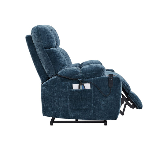 Electric Power Lift Recliner Chair Sofa for Elderly with Massage and Heat, 3 Positions Adjustable,2 Side Pockets