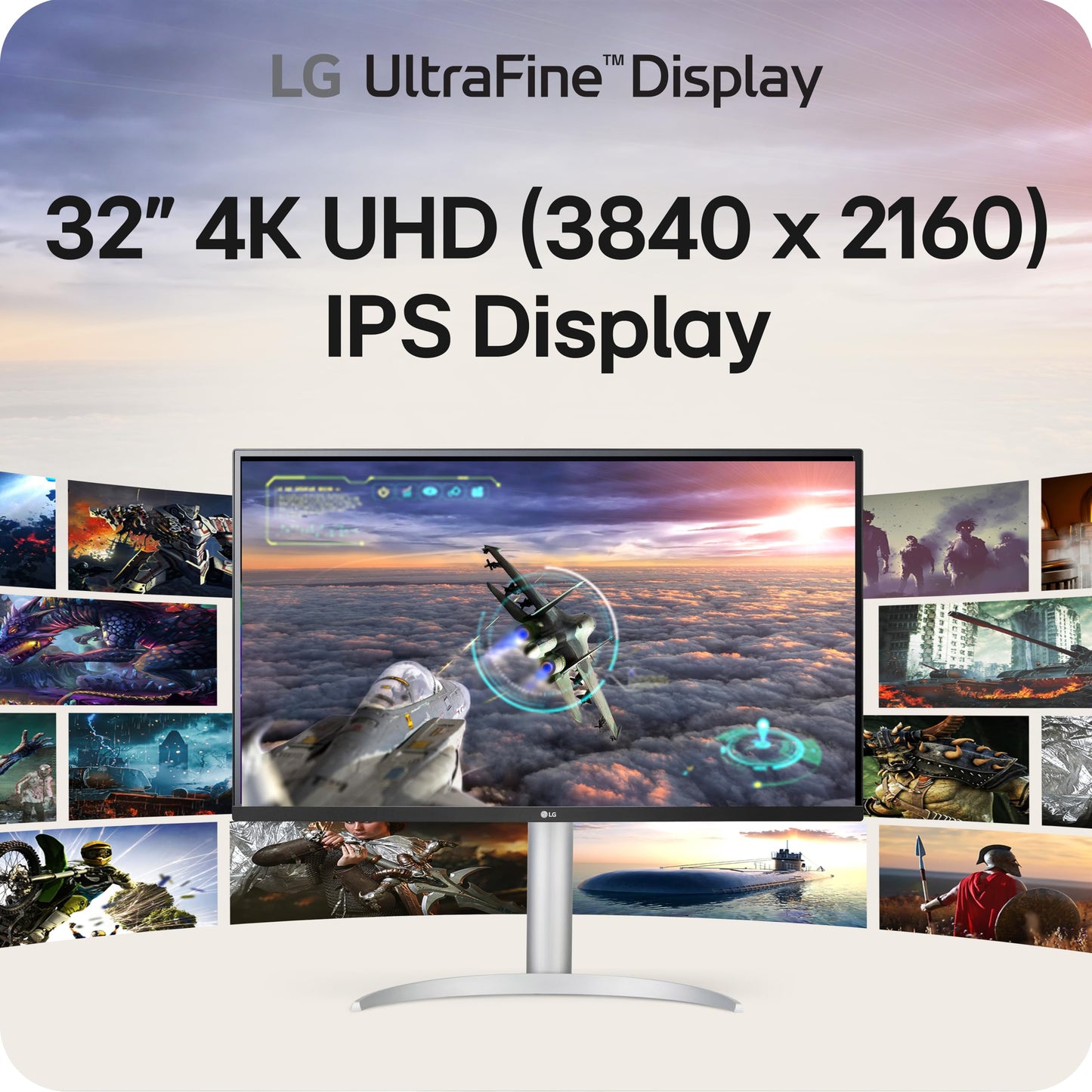 LG 32UP83AK-W 32-inch Ultrafine 4K UHD (3840 x 2160) IPS Computer Monitor, 60Hz, HDR10, Built-in Speaker, Reader Mode, HDMI, DisplayPort, USB Type-C 60W PD, Tilt/Height/Pivot Adjustable Stand, White