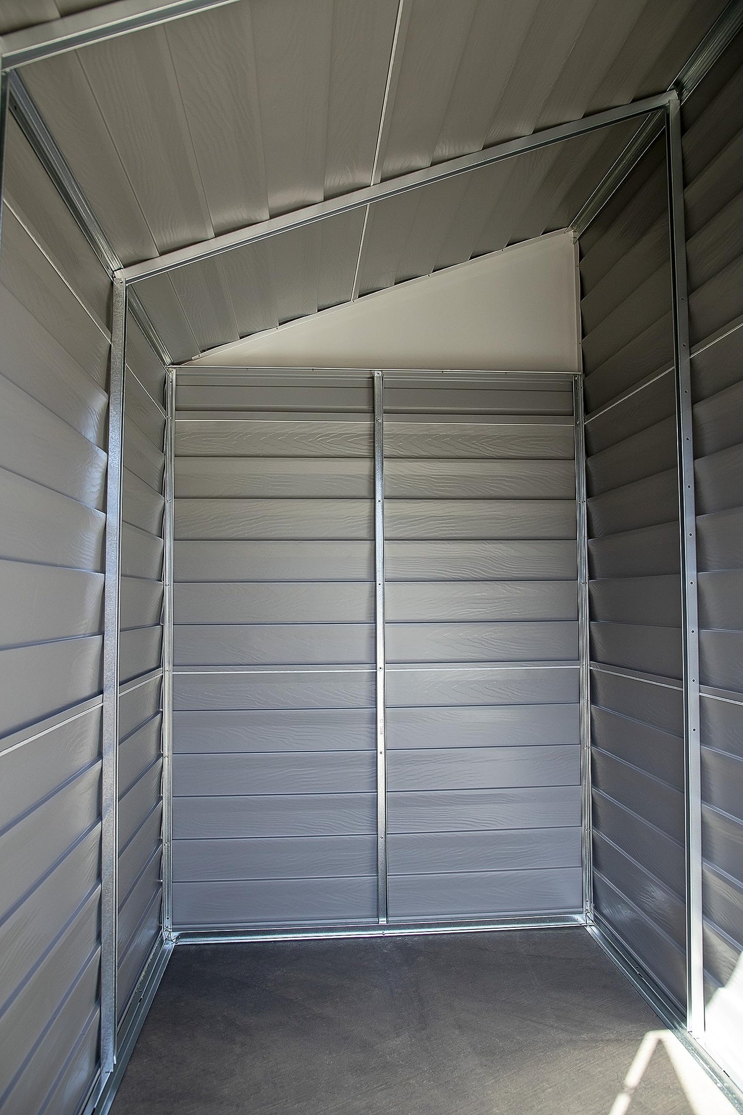 Arrow Shed Yardsaver Compact Galvanized Steel Storage Shed with Pent Roof, 4' x 10'