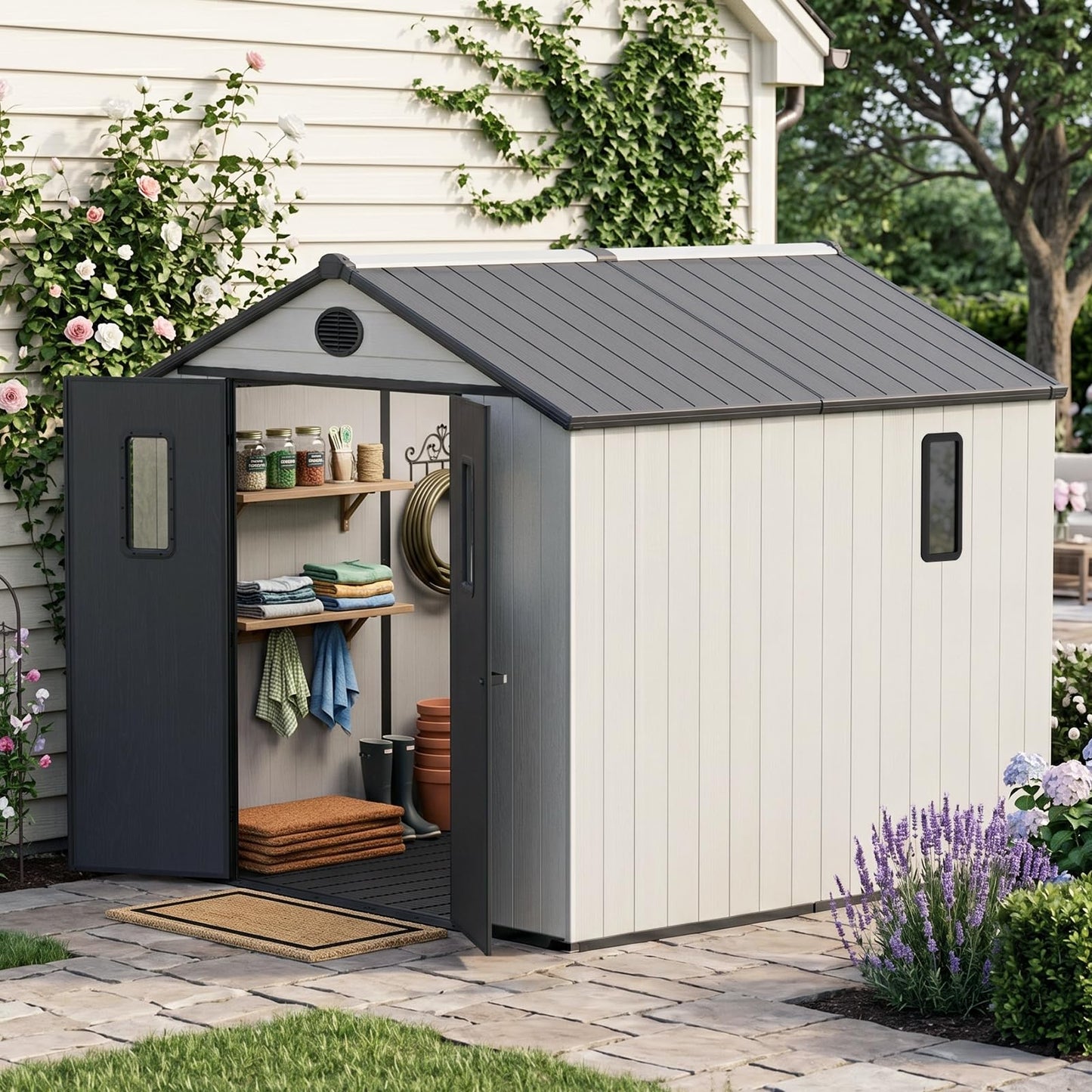 COOS BAY 8x8 Outdoor Storage Shed with Floor