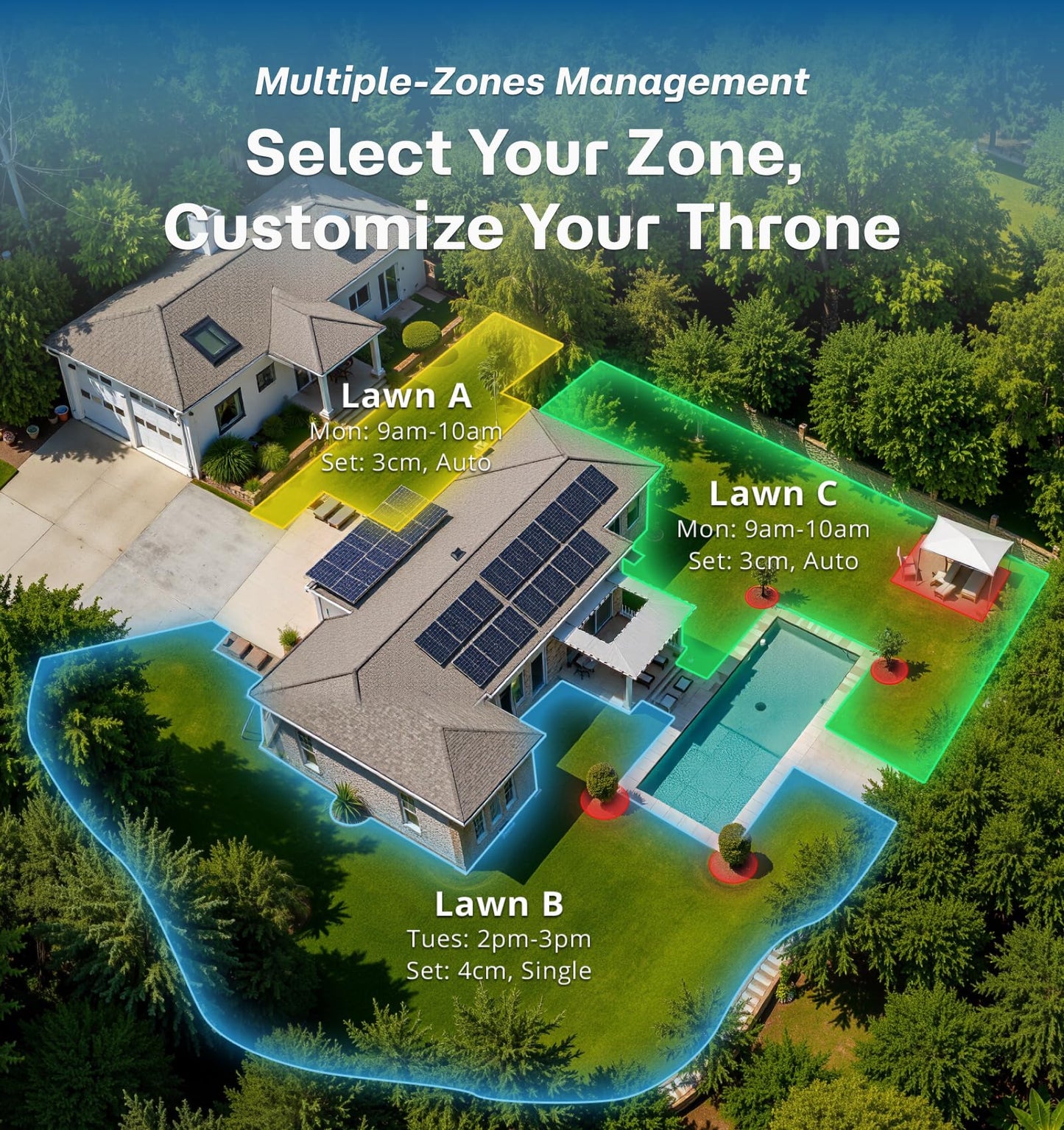 RoboUP T1200Pro Robot Lawn Mower Wire Free, RTK+Vision Ride-on Edge Mapping Mowing for 0.37 Acre Yard, AI Obstacle Avoidance, APP Multi-Zone Management, Automatic Robotic Lawnmower Handle 24° Slope