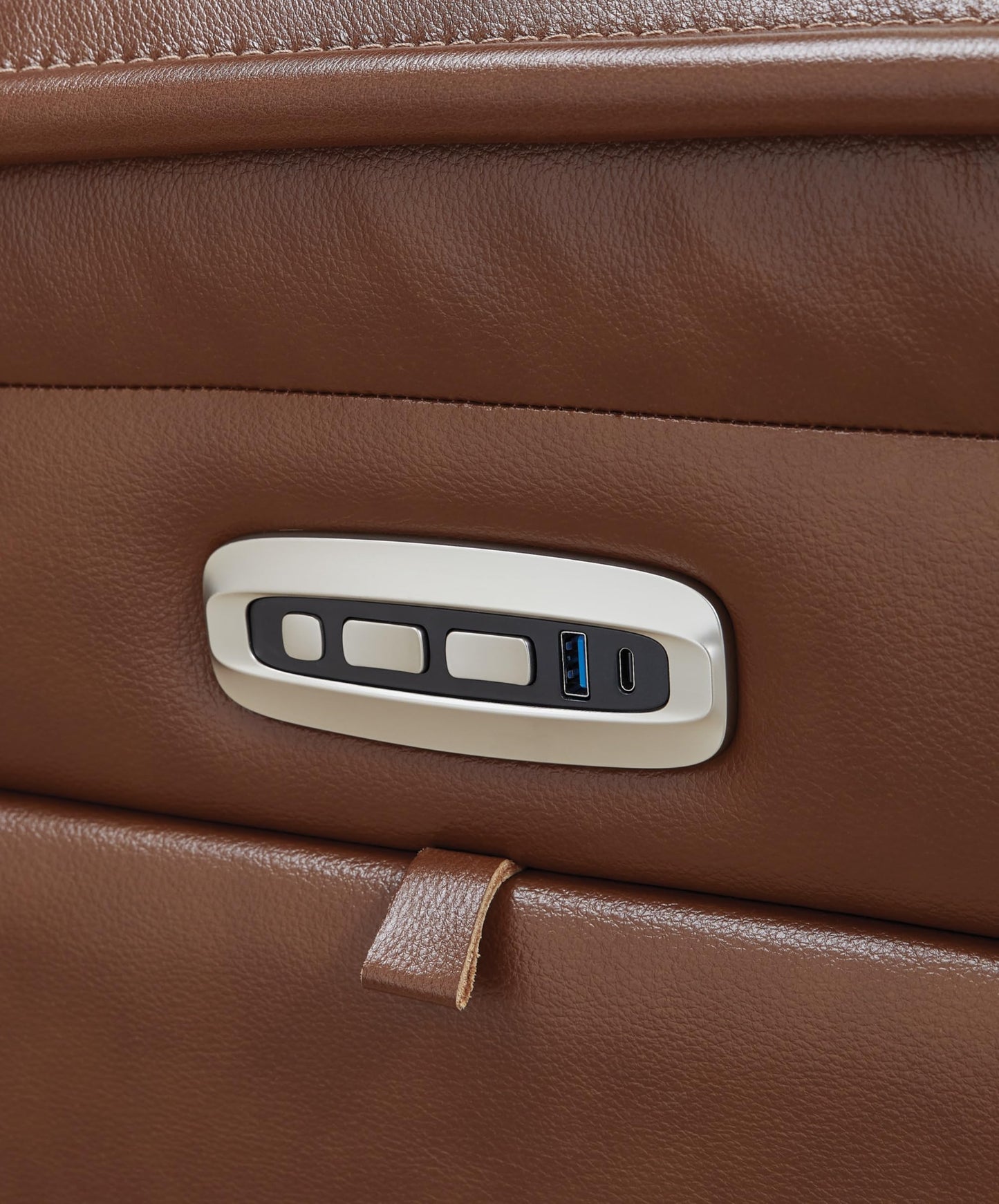 Signature Design by Ashley Healy Pier Modern Power Reclining Sofa with Adjustable Headrest and Storage, Dark Brown