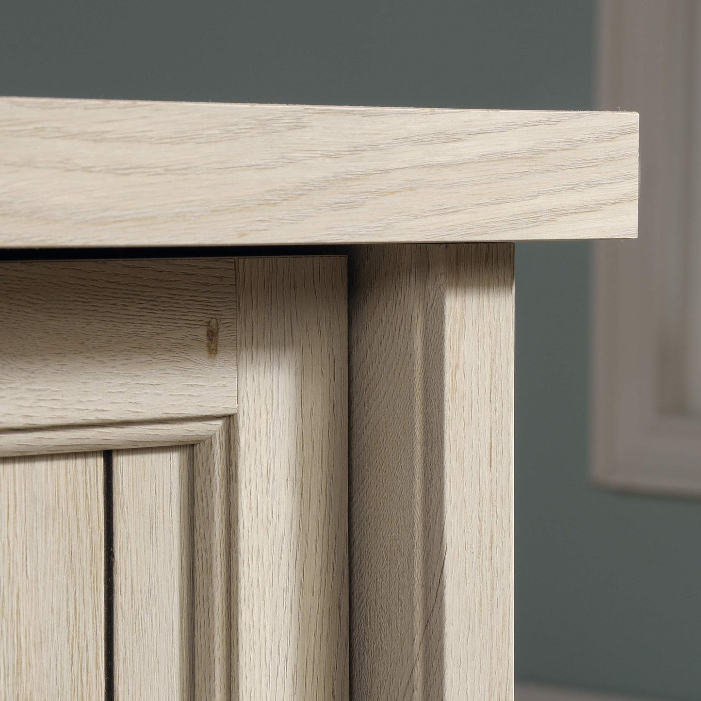 Sauder Costa Office Desk with Drawers, Executive Desk with File Drawer Storage, in Chalked Chestnut