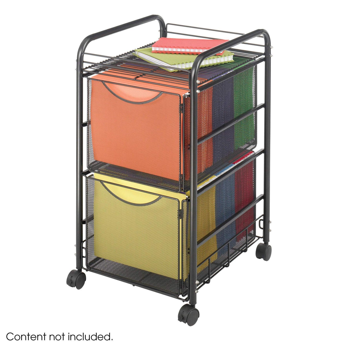 Safco Mobile File Cart, Fits Letter and Legal-Size Hanging Folders, Includes a Locking Lid & 2 Keys