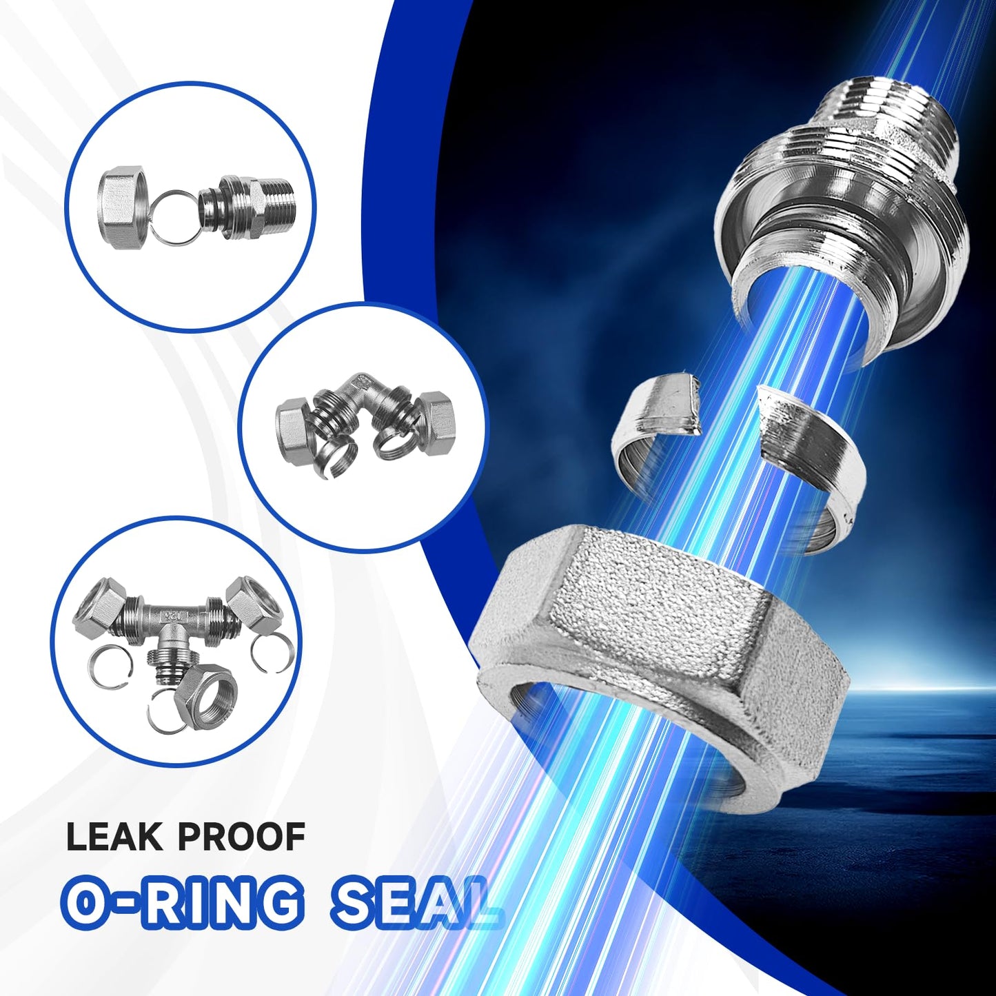 Compressed Air Line Kit, 3/4" x 50' 120’&200'&300' HDPE-Aluminum-HDPE Piping, Air Line Hose, Air Hose Kit with Air Compressor Accessories and Airline Tubing