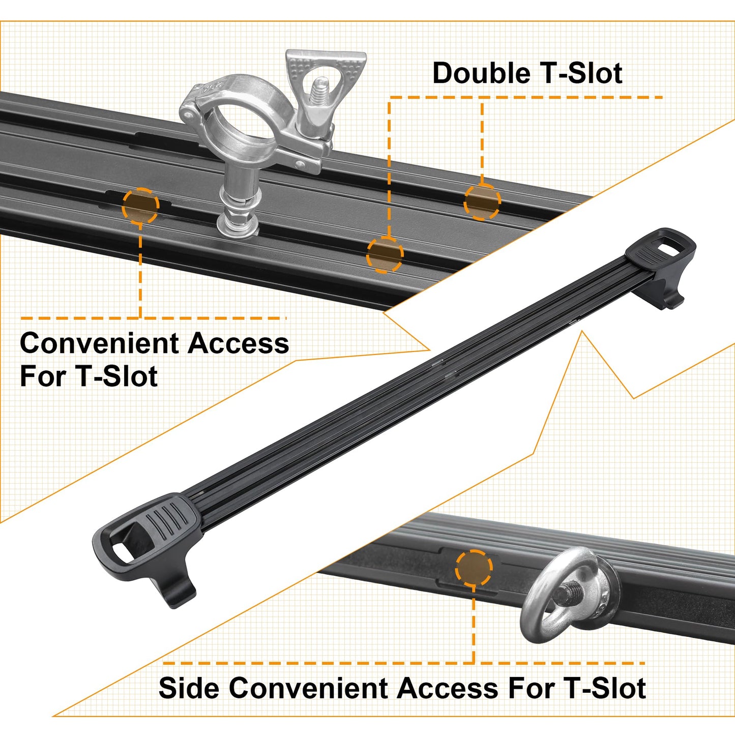 Autekcomma Heavy Duty Roof Rack Crossbars Replacement for Toyota Land Cruiser 1958 Version 2024-2025,Anti-Corrosion Aircraft Aluminum Black Matte with Anti-Theft Locks MAX 350lb Loading Weight