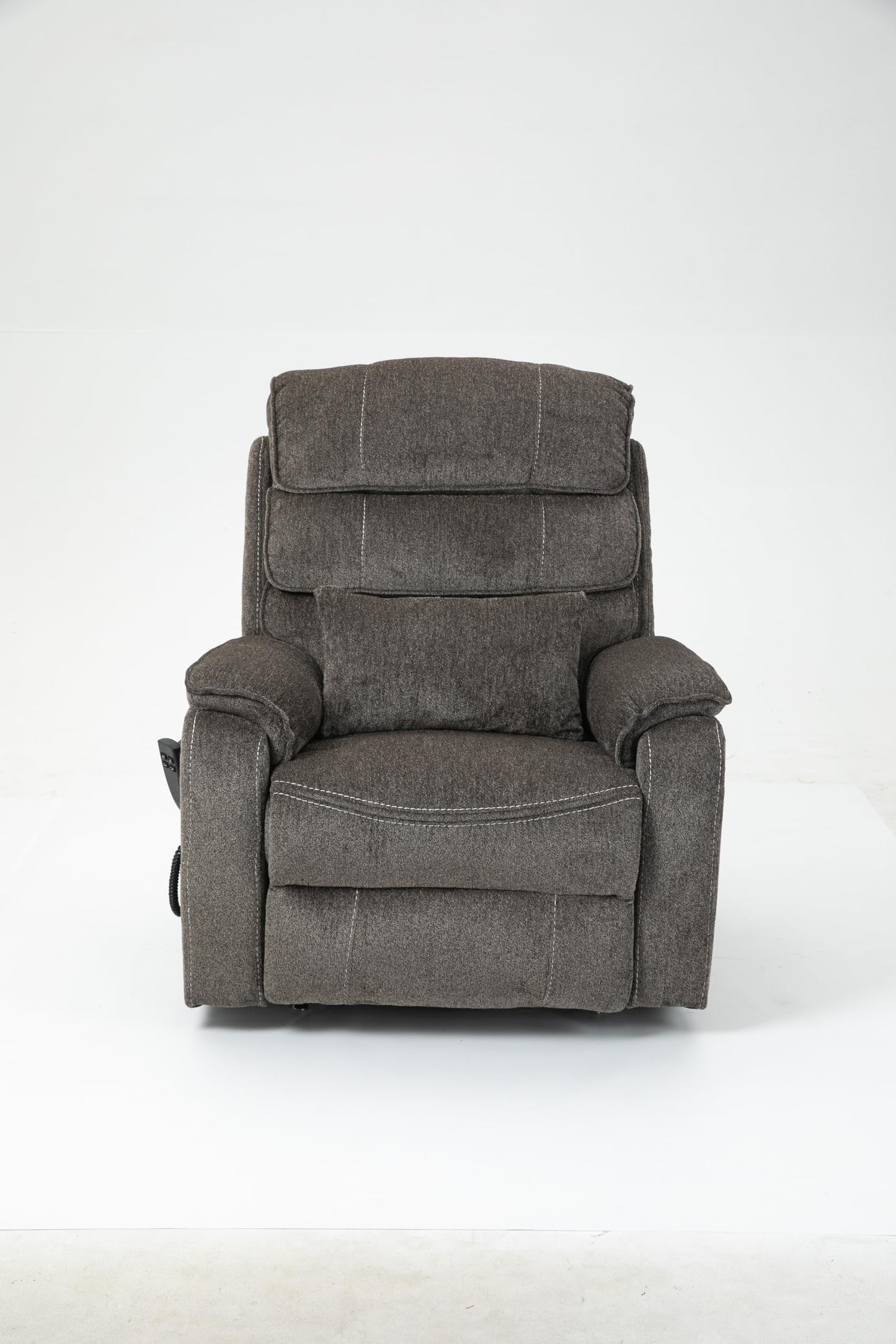 GDFStudio Oversized Power Lift Recliner Chair with Heat Massage Wireless Charging 180 Degree Lay Flat Electric Reclining Sofa with Cup Holder and Dual Remote Control, Light Brown