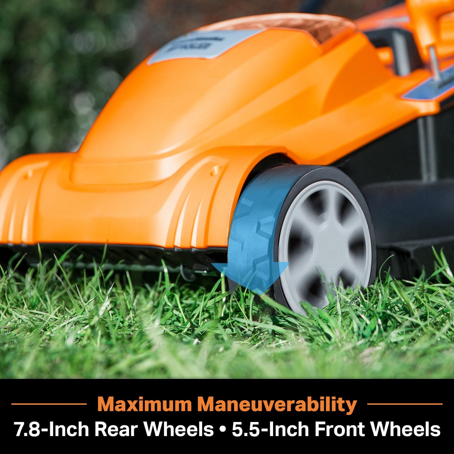 LawnMaster CLMF4817E 48V MAX Brushless Mower with 2X24V MAX 4.0Ah Battery and a Dual Charger
