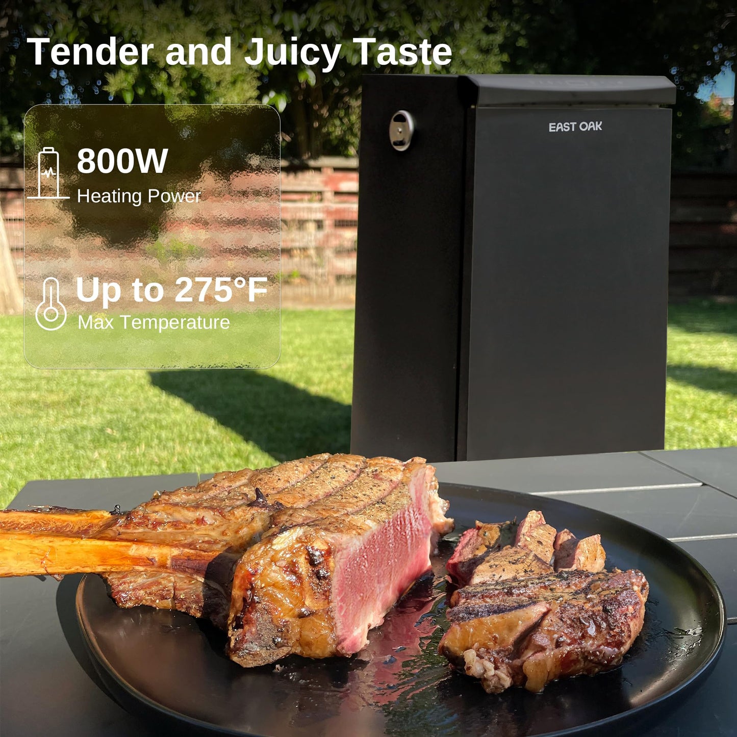 EAST OAK 30" Electric Smoker for Outdoors | Up to 6× Longer Smokes on a Single Load | Side Chip Loader for Uninterrupted Smoking | Bigger Batches with 725 sq in Cooking Area