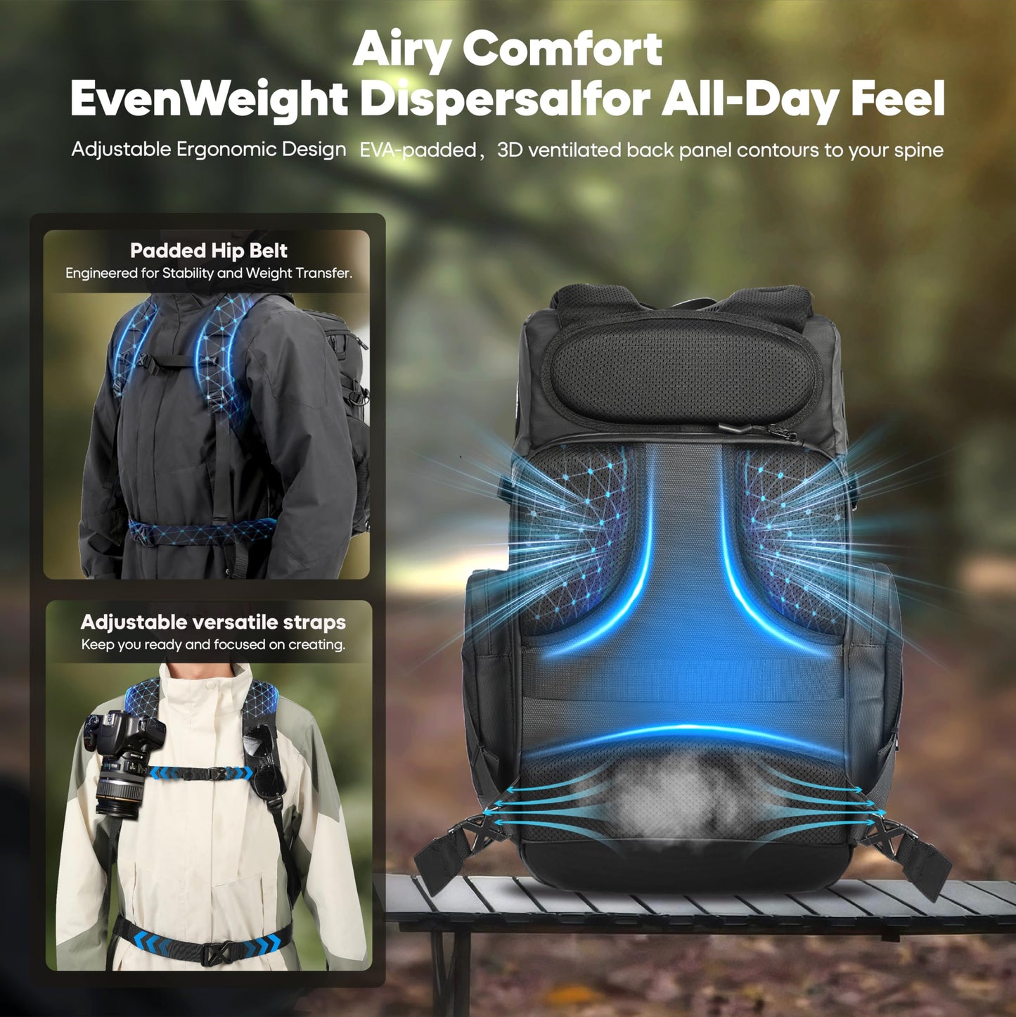 FPV Drone Backpack -40L Ultimate All-in-One Professional Travel Camera Case for FPV Racing Quadcopter/DJI Drone/Tripod/15.6" Laptop Combo with Waterproof Rain Cover & 2 Battery Tool Kit Bags