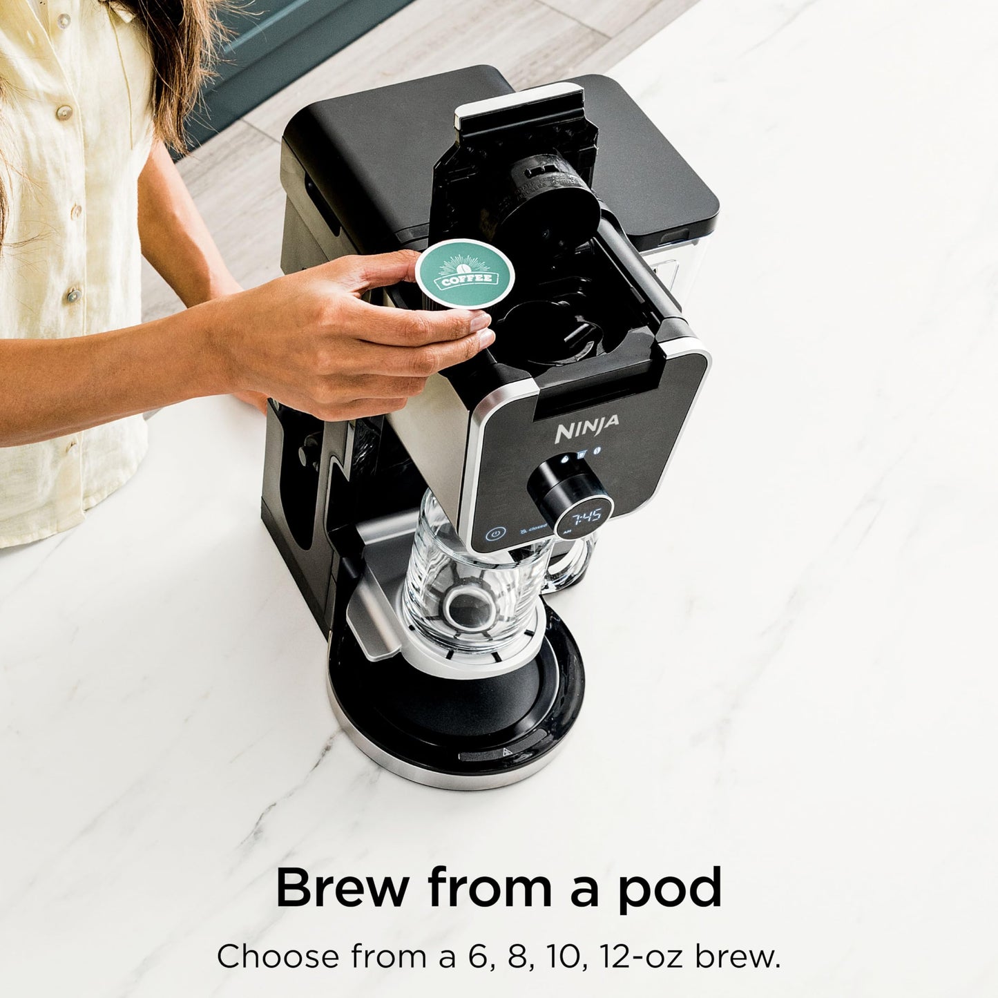 Ninja Specialty Drip Coffee Maker | DualBrew™ Pro Specialty Coffee Machine w/ Frother, Paper Filter | Brew with Pods & Grounds, K Cups Compatible | 4 Brew Styles, 13 Cup to Pot Sizes | Black, CFP301