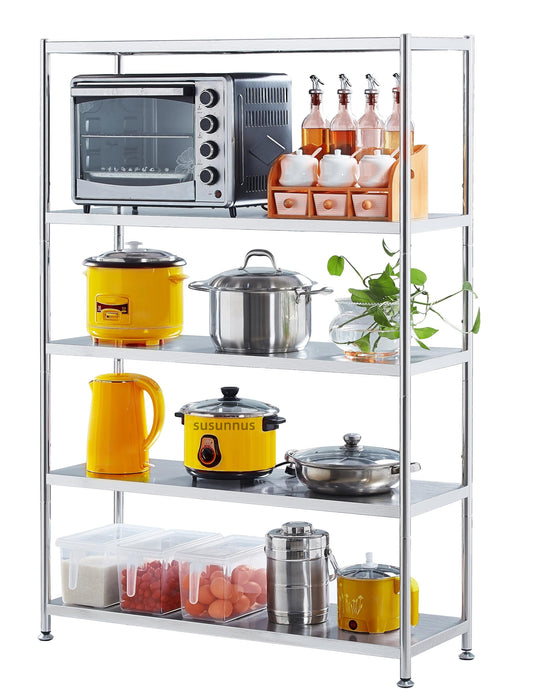 susunnus Stainless Steel Shelves,for Kitchen,Living Room,Bathroom,39.4in-5T