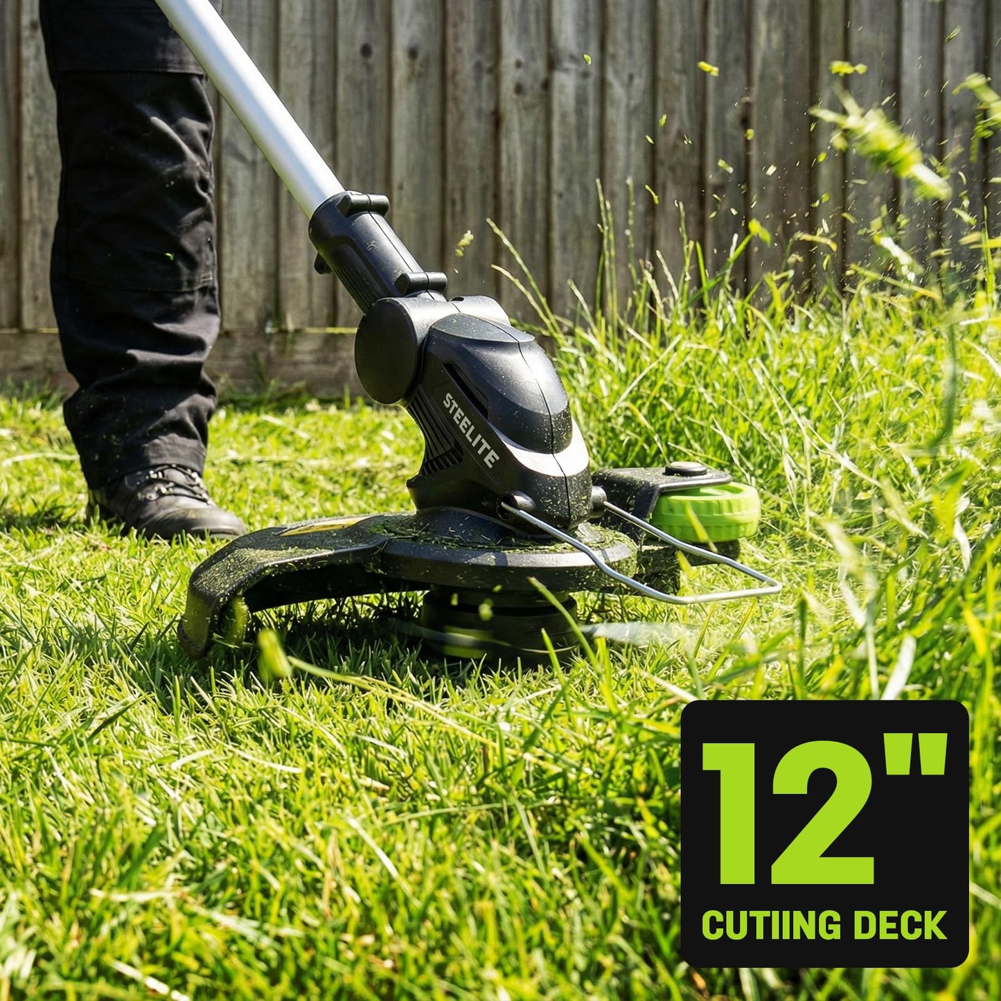 STEELITE 3-in-1 Cordless Lawn Mower, String Trimmer/Edger and Leaf Blower Combo, 20V Yard Tool Kit with 2 x 4.0Ah Batteries & 2 Chargers, 13 Inch Brushless Battery Powered Lawn Mower for Small Yards