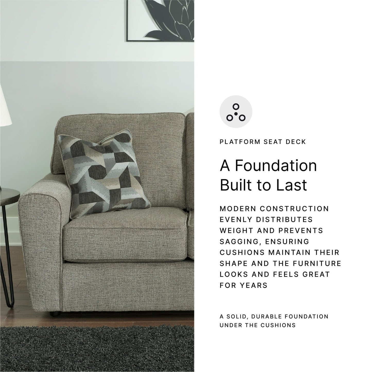 Signature Design by Ashley Cascilla Casual Loveseat, Light Gray