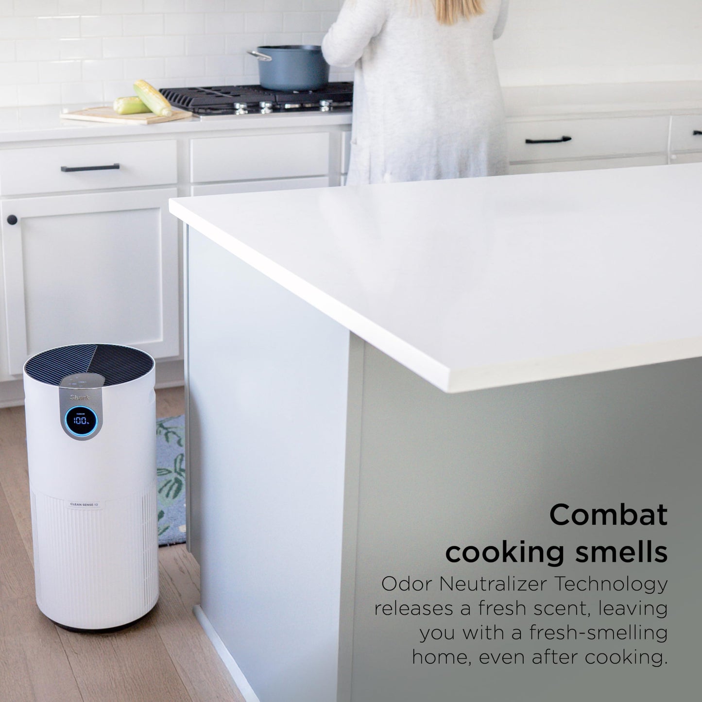 Shark Air Purifier for Home, Office, and Bedroom, Clean Sense Technology, HEPA Air Filter, 1200 Sq Ft, Captures 99.98% of Particles, Pet Dander, Pollutants, Dust, Smoke, Allergens & Smells, HP202