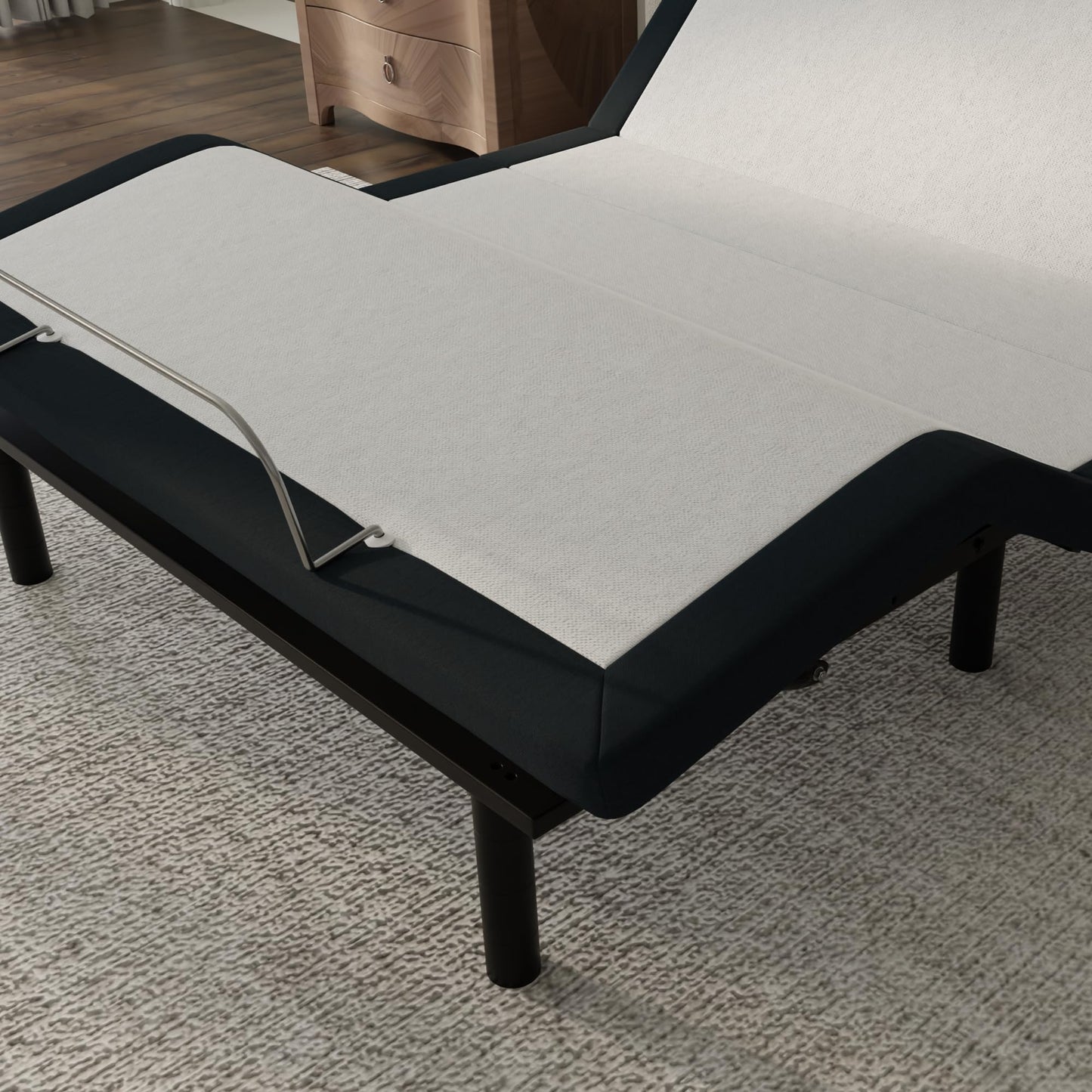 Blissful Nights e4 King Adjustable Bed Frame with Massage, Anti-Snore, Zero Gravity, USB Charging, Under Bed Lights, Wireless Remote Head and Foot Incline