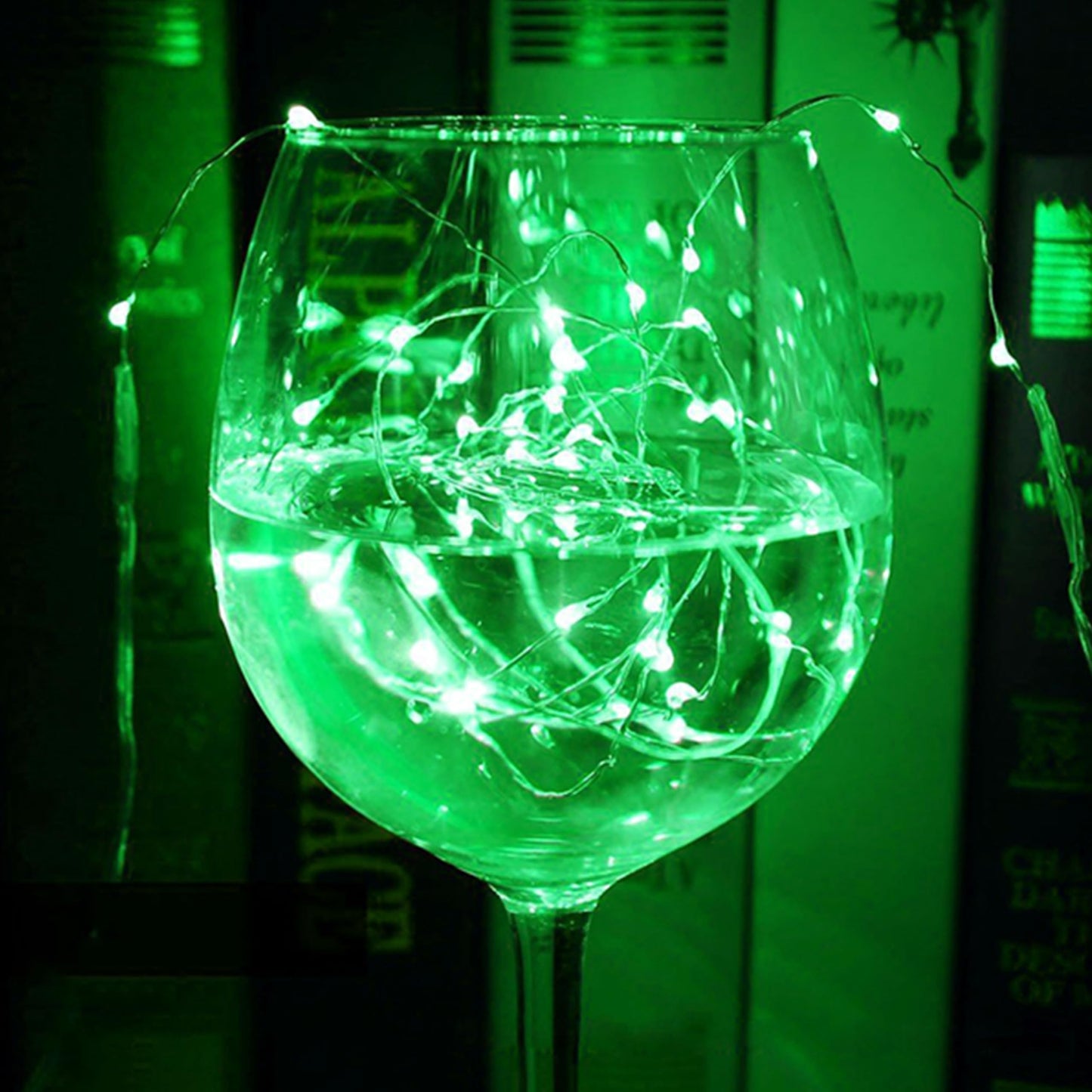 JUSTPRO Fairy Lights String Lights - 12 Pack, 7ft, 20 LED, Waterproof Silver Wire, Green, Model JK5876-12PK