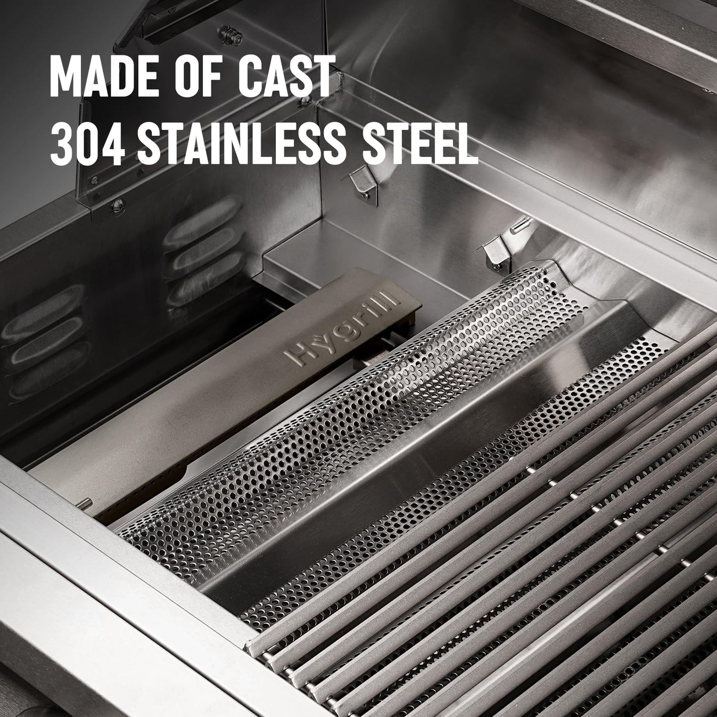 Hygrill Premium XTR 3-Burner Built In Grill, Stainless Steel Grill Head for Outdoor Kitchen with LED Lights, Liquid Propane