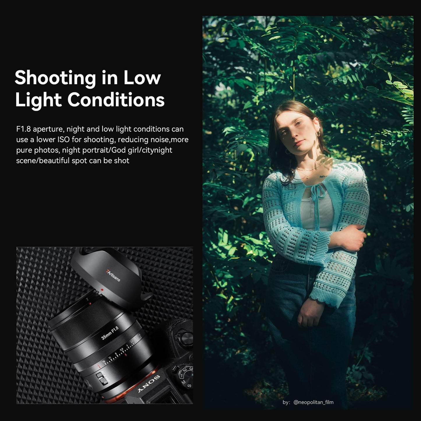 7artisans AutoFocus 35mm F1.8 Full Frame Lens,F1.8 Large Aperture,Support Automatic/Manual Compatible for Sony FX A1 A9 A7M A7R A7S A7C ZVE Series FX3,A9II,A7M2,A7S2
