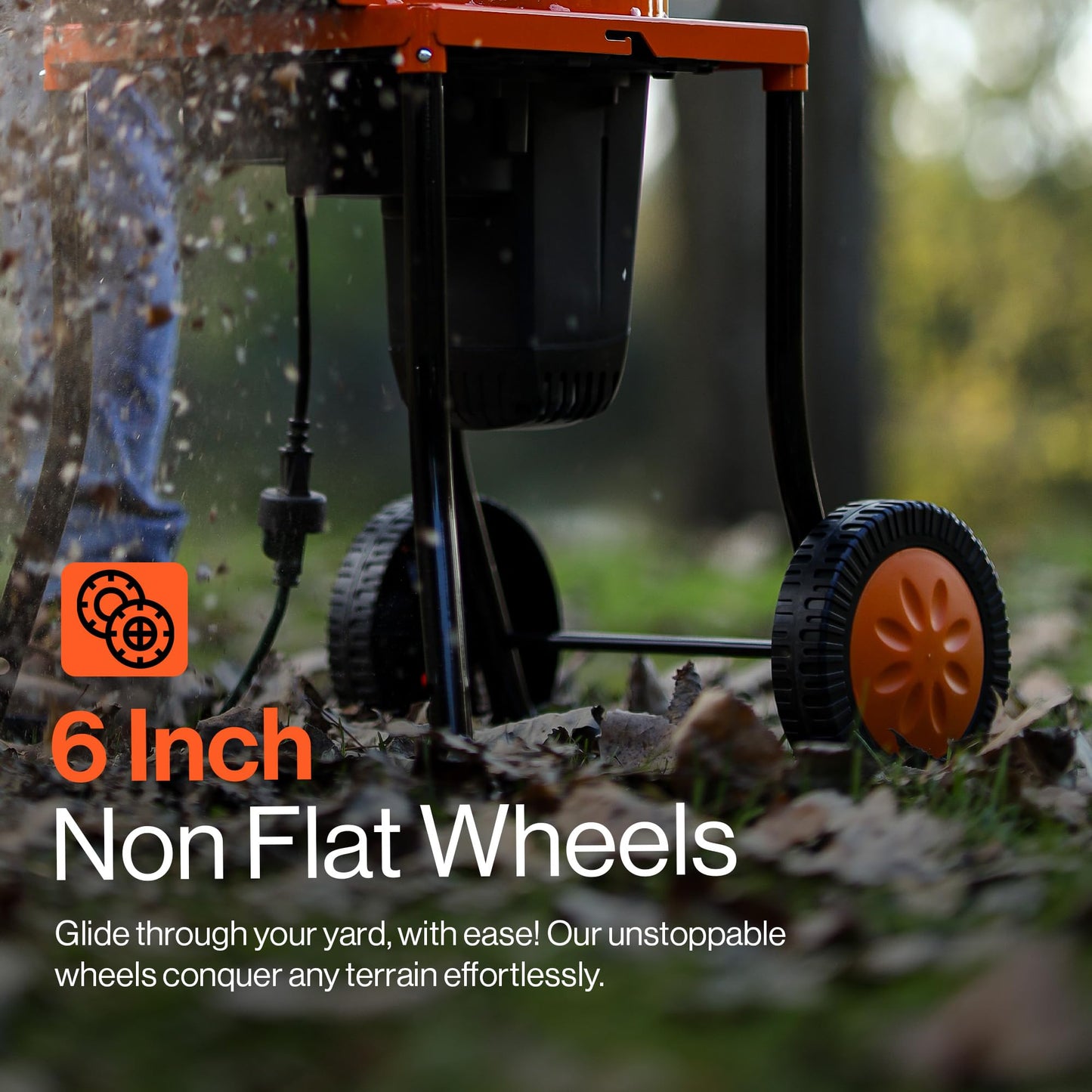 SuperHandy Leaf Mulcher Shredder Electric Waste Management Heavy Duty 120V AC 11" Inch Cutting Blade 0.5" Inch Cutting Capacity for Leaves, Grass, & Clippings