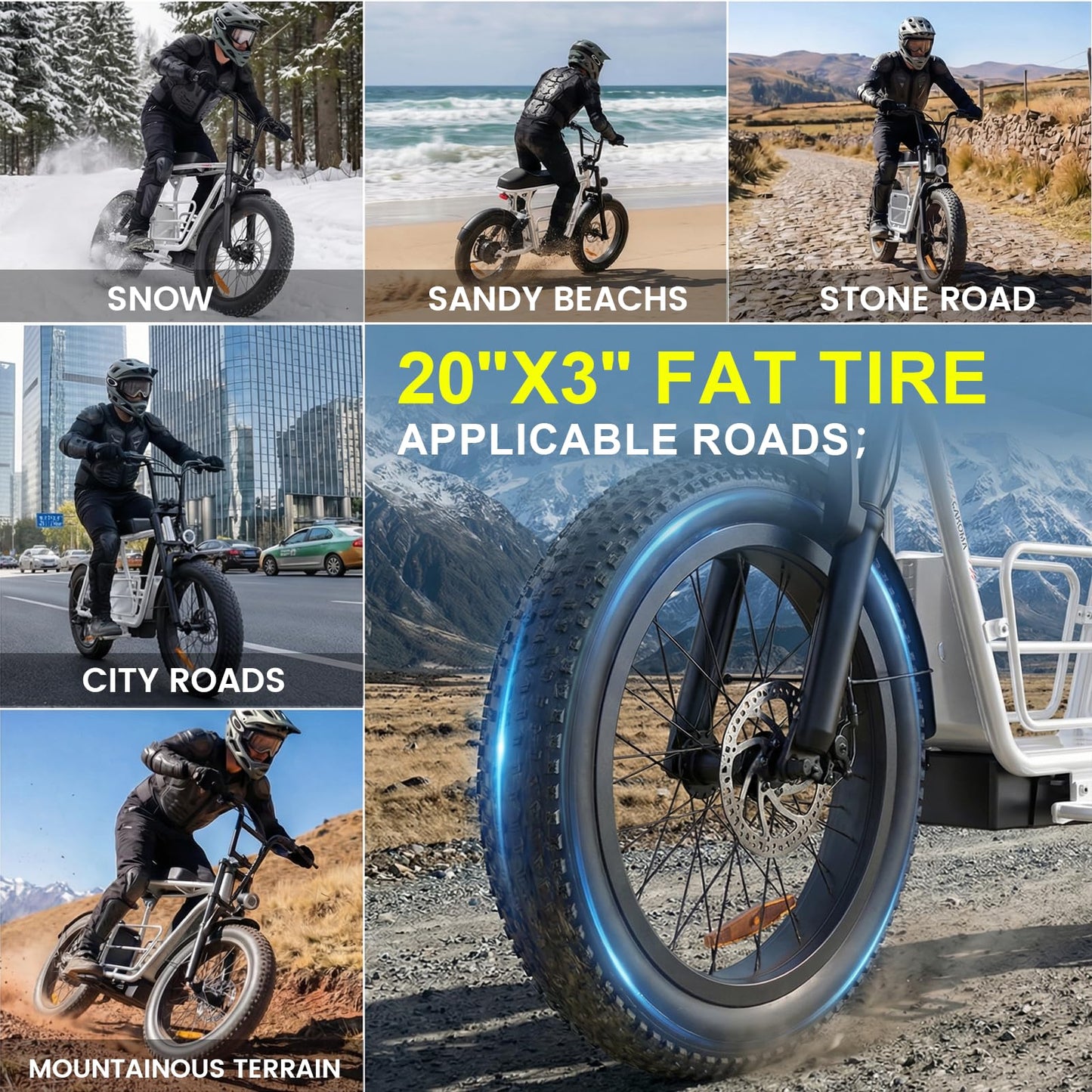 Caroma Electric Scooter with Seat for Adults, 1000W Peak Motor, 25Miles Range & 20Mph, Multiple Suspension, Electric Motorcycle Mini Bike with Basket for Pet s& Cargo, UL 2272 Certified