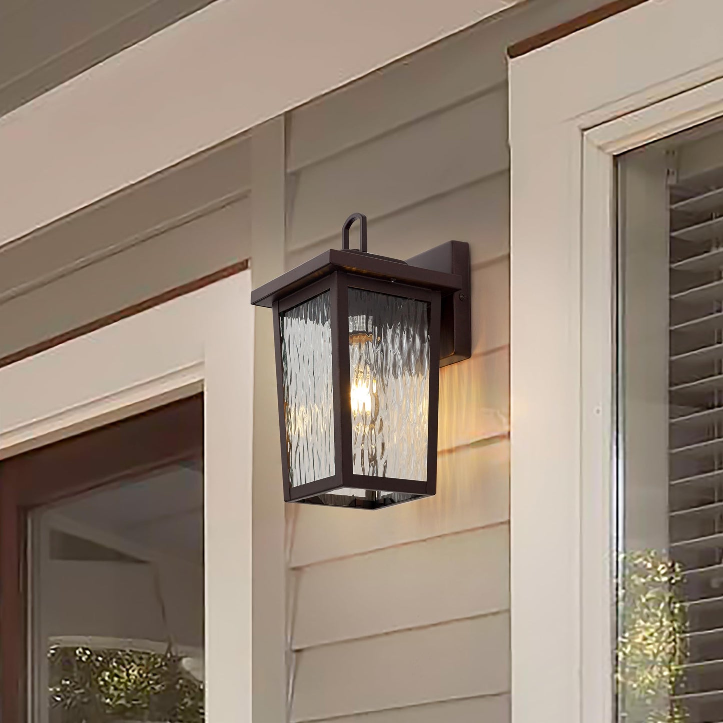 ACLand Outdoor Wall Light Fixture 2-Pack, Oil Rubbed Bronze, Metal, E26 Base, H11.75in