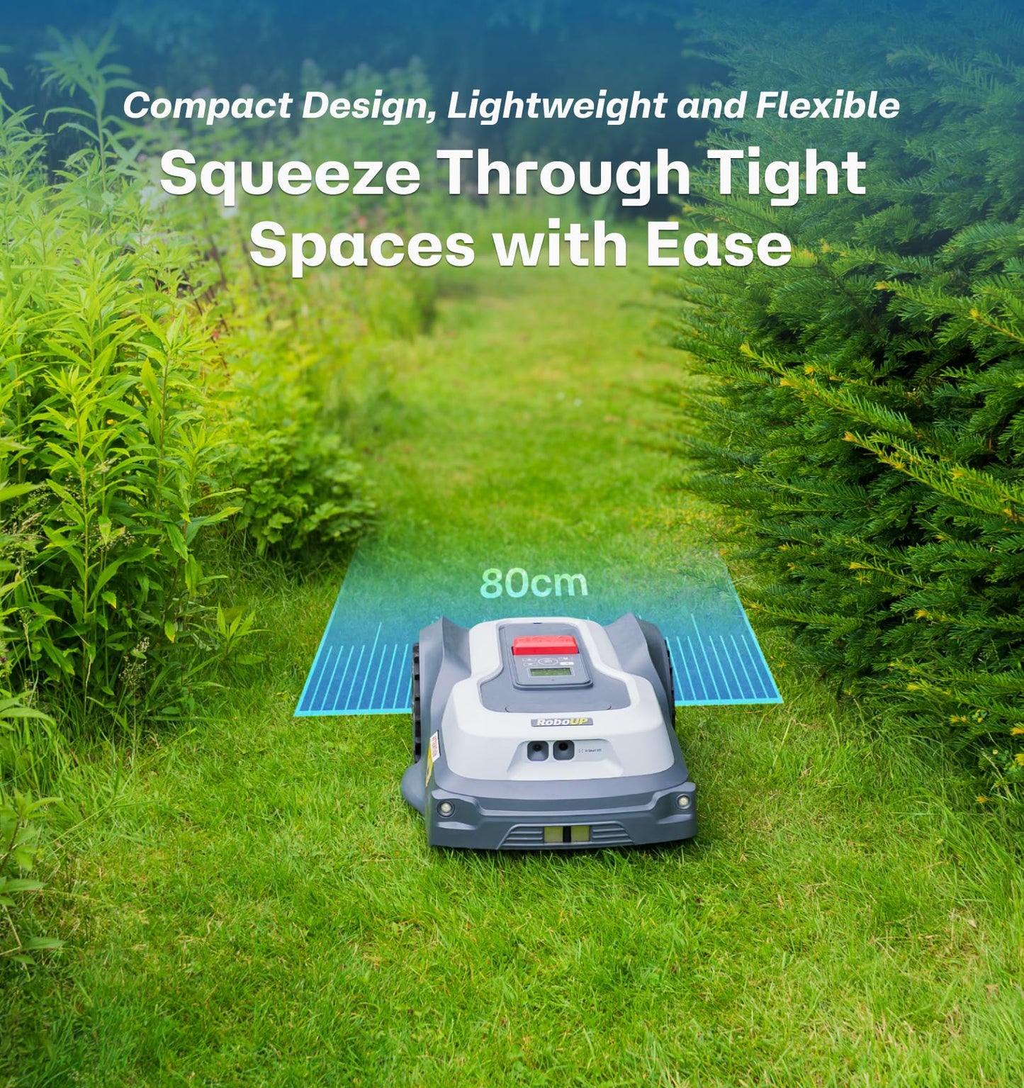 RoboUP T1200Pro Robot Lawn Mower Wire Free, RTK+Vision Ride-on Edge Mapping Mowing for 0.37 Acre Yard, AI Obstacle Avoidance, APP Multi-Zone Management, Automatic Robotic Lawnmower Handle 24° Slope