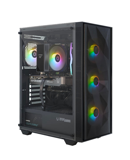 ZOTAC MEK AI-Enhanced Gaming PC Desktop Computer - NVIDIA GeForce RTX 5050, AMD Ryzen 5 5500 4.2GHz, 16GB DDR4, 1TB NVME M.2 SSD, 650W 80+ Gold PSU, WiFi 6E, Windows 11 Home