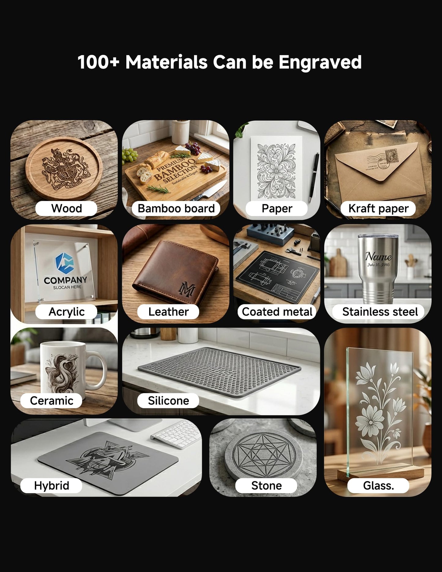 Artilume Laser Engraver 7000mW with APP-Control Foldable and Portable Laser Engraver and Cutter Machine with Height Extension and Cover 200x150mm Larger Engraving Area for Wood Leather Acrylic (T1-P)