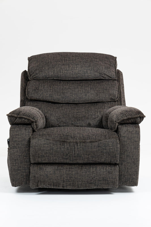 GDFStudio Lay Flat Power Lift Recliner Chair with Heat Massage Dual Motor Infinite Position Recliner USB and Type C Charging Cup Holders for Living Room Bedroom, Dark Gray