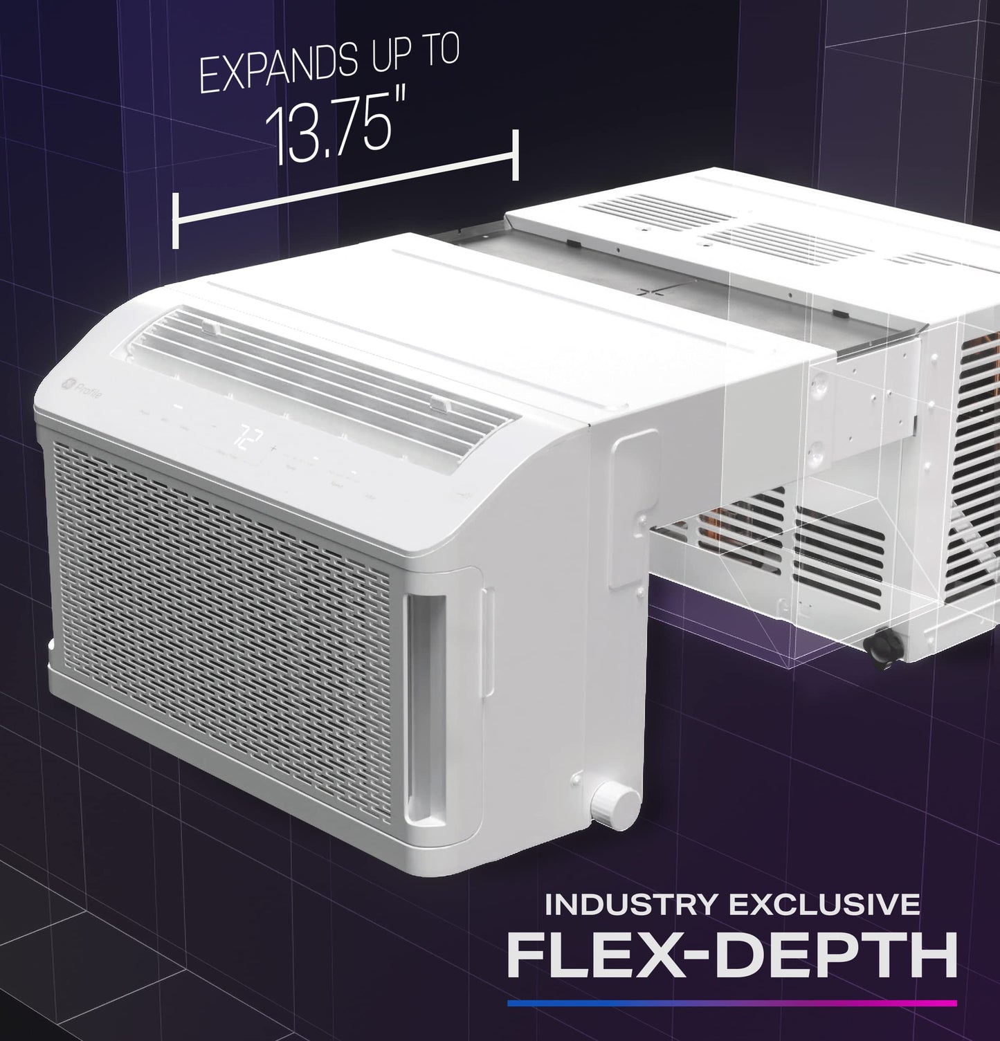 GE Profile ClearView Window Air Conditioner Unit, 8,300 BTU, Energy Efficient Cooling up to 350 sq ft., Ultra Quiet, SMART Home Capable, Includes Remote, White