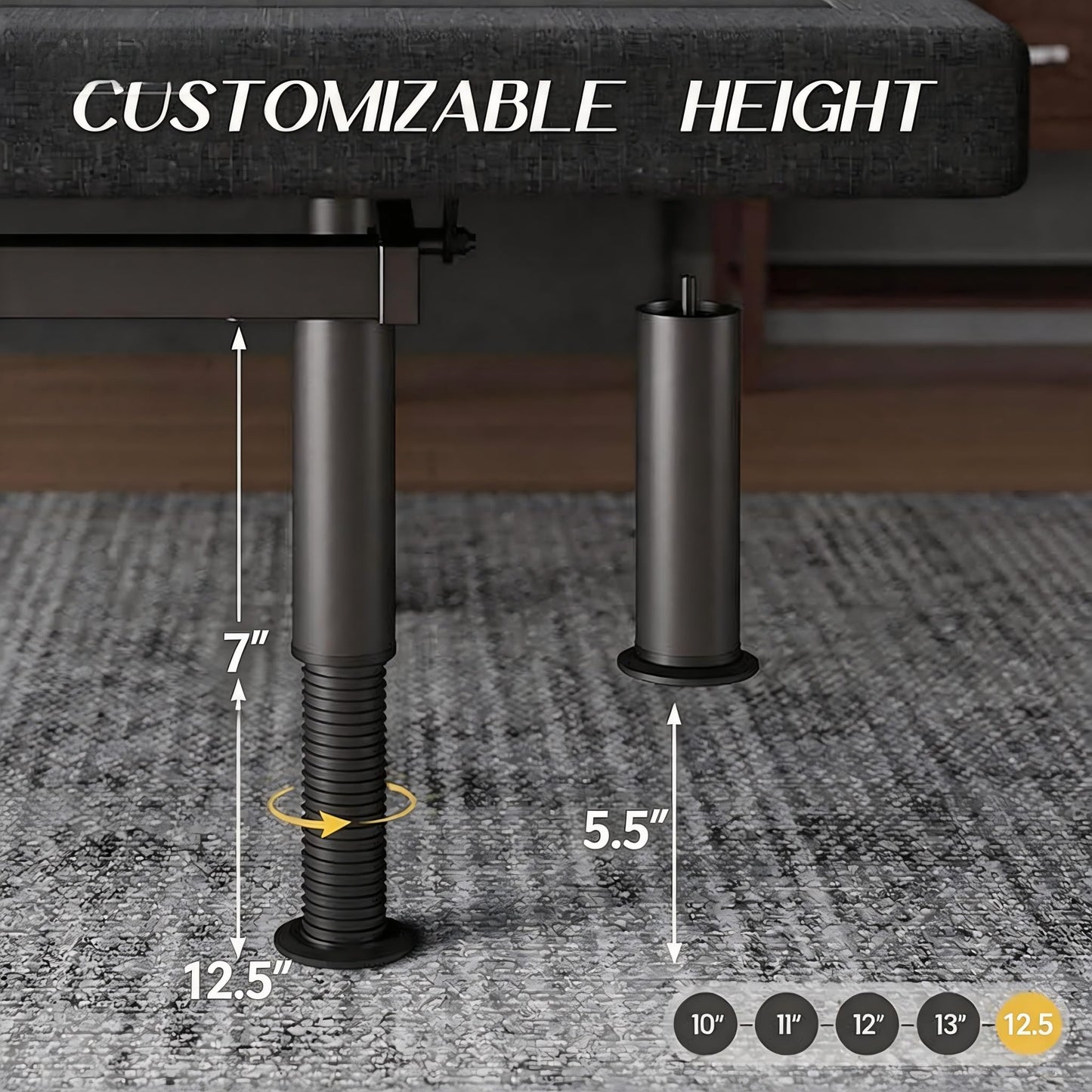 kaipuyiree Queen Size Adjustable Bed Frame - Elderly & Senior Friendly, Zero Gravity, Head/Foot Adjustment, Enhanced Comfort,900lbs Capacity