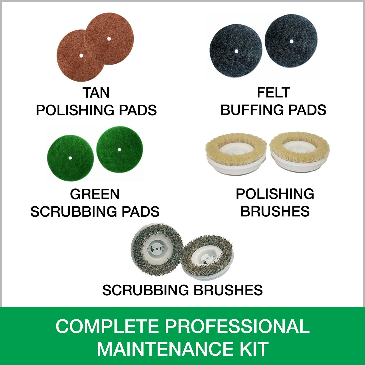 Bissell BigGreen BGFS5000 Portable Two Brush Floor Scrubber & Polisher, Polypropylene, 13"" W x 7"" D x 44"" H, White & Green