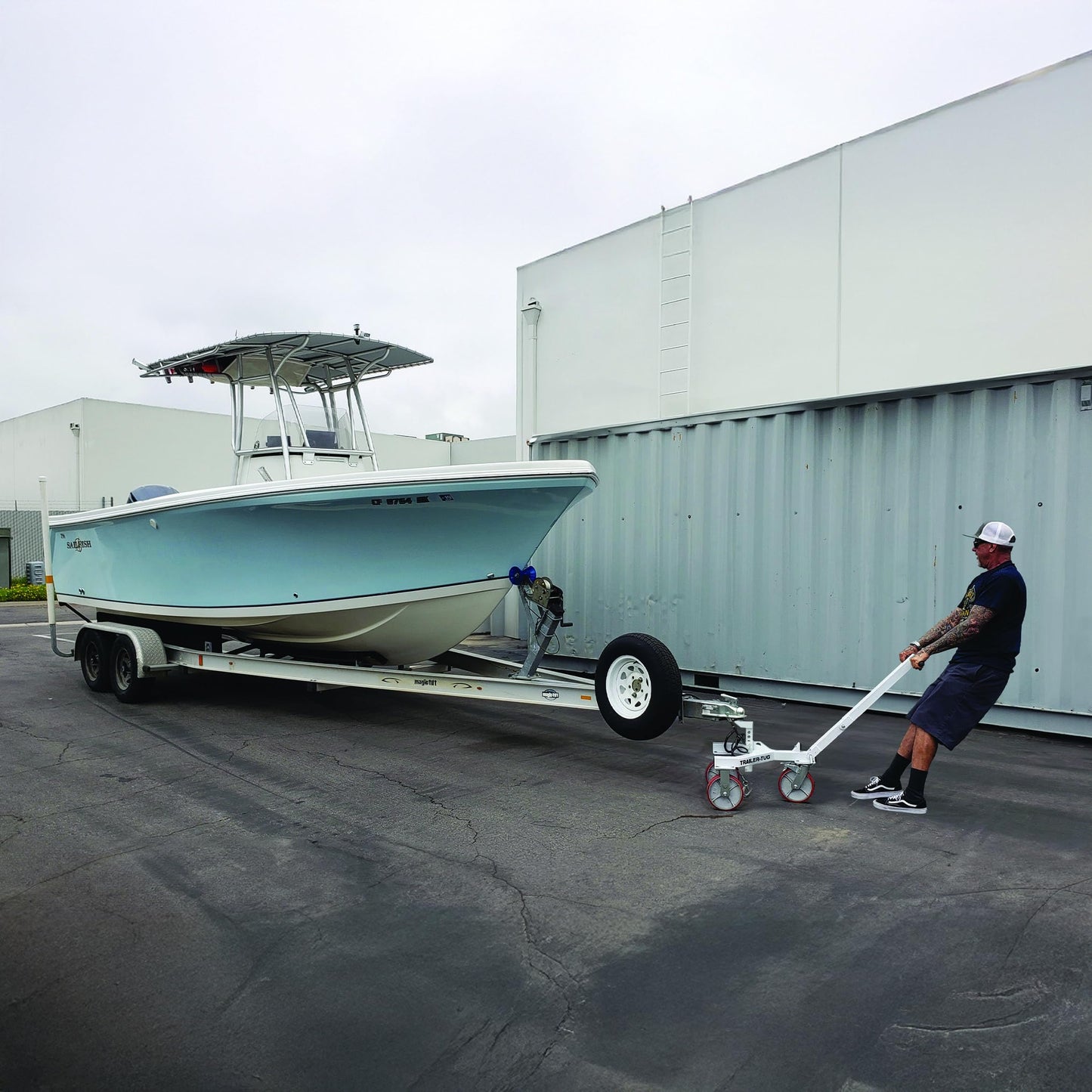 Trailer Tug - Supports up to 20,000LBS - 3,500 lb Max Tongue Weight - Mover for RV, Boat, Camper, Flatbed, Enclosed Trailers - Heavy Duty - World's Greatest Trailer Dolly