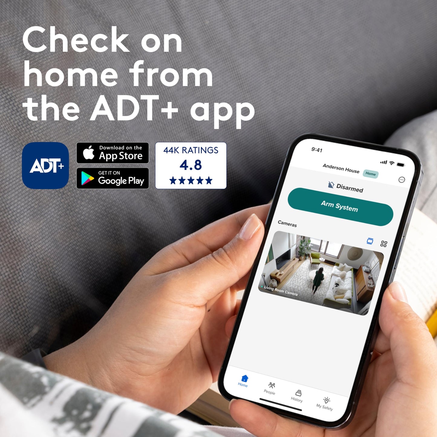ADT Blu Indoor Camera Kit, DIY Home Security System with 2K Indoor Security Camera, Door/Window Sensor, Motion Detector, Night Vision, Two-Way Audio, Pet-Friendly Camera, ADT+ App Control
