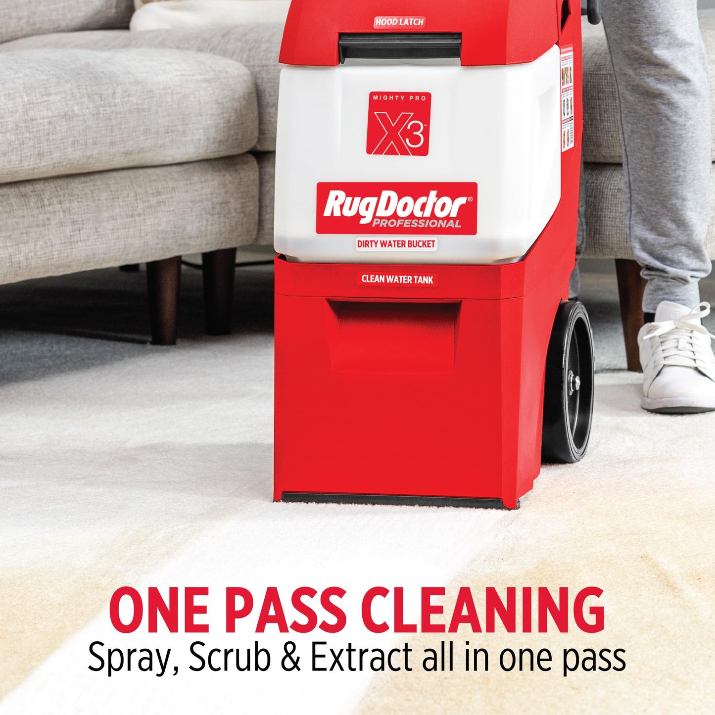Rug Doctor Mighty Pro X3 Commercial Carpet Cleaner with Oxy Cleaner Pack