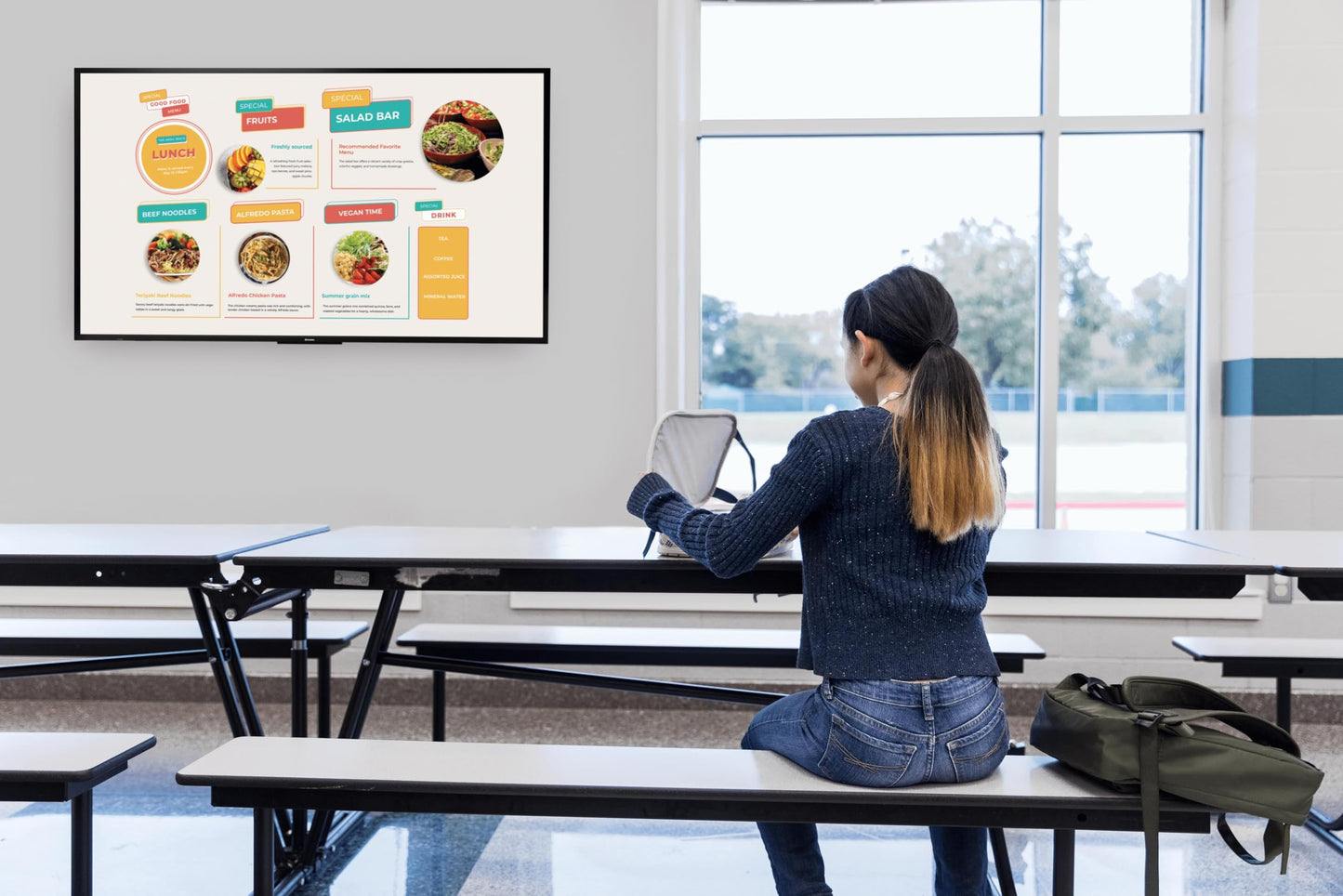 Promethean ActivPanelD 55" Commercial Digital Display, 4K UHD Non-Touch Digital Signage Screen for Announcements, Offices, Schools & Retail, Wall Mount Included, 3-Year Onsite Support