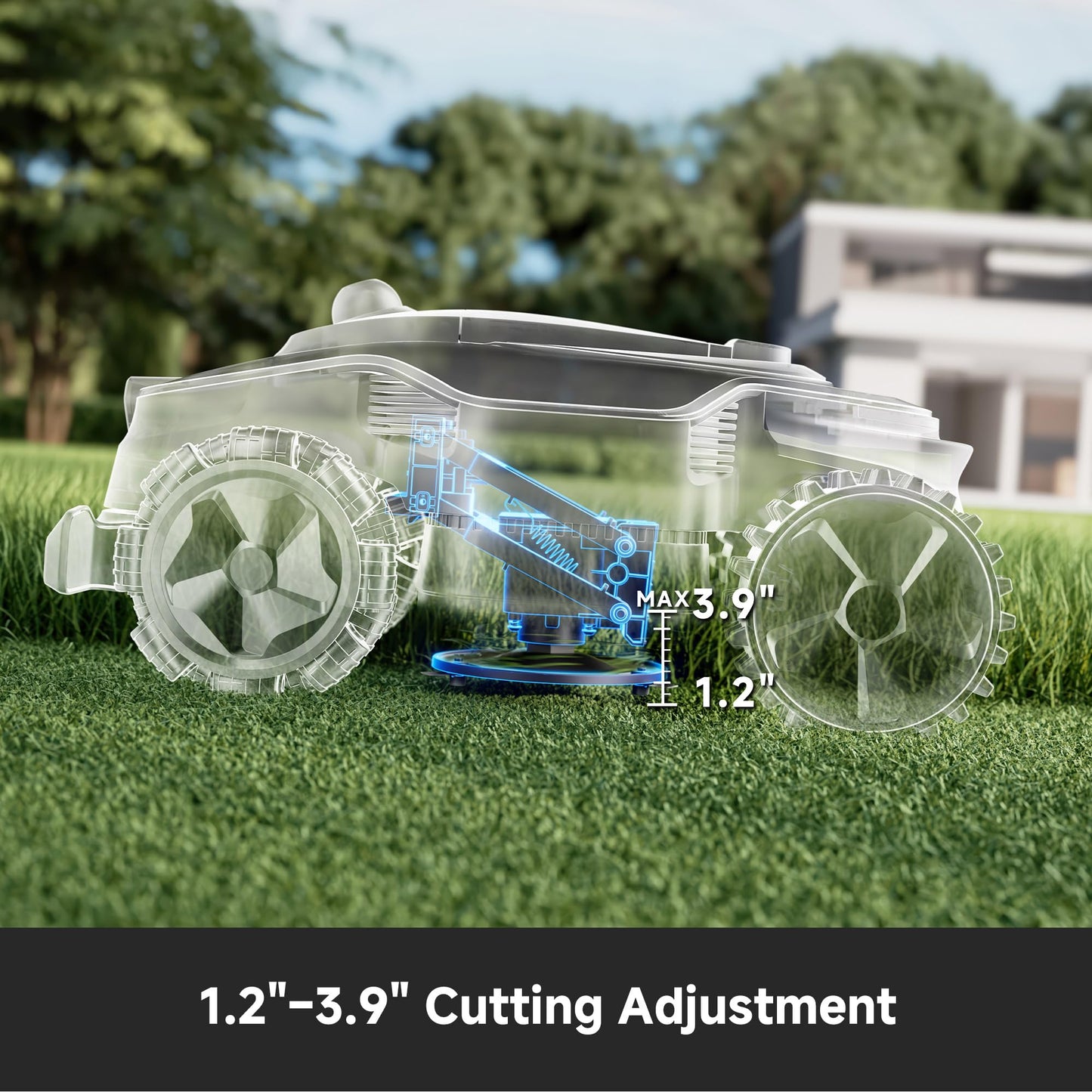 [All-Terrain Wire-Free] DREAME A3 AWD 2000 Robot Lawn Mower, 360° 3D LiDAR & AI Dual Vision Smart Robotic Mowers for 0.5 Acre, 80% Slopes & 45min Fast Charge, 1.97" Edge Trimming, 4G GPS Anti-Theft