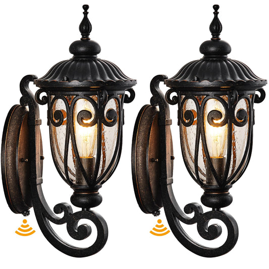 VIANIS Outdoor Light Fixture, 2 Pack Dusk to Dawn, Oil Rubbed Bronze, Waterproof Aluminum, Model f0f9729c-cbc0-4626-891c-c1