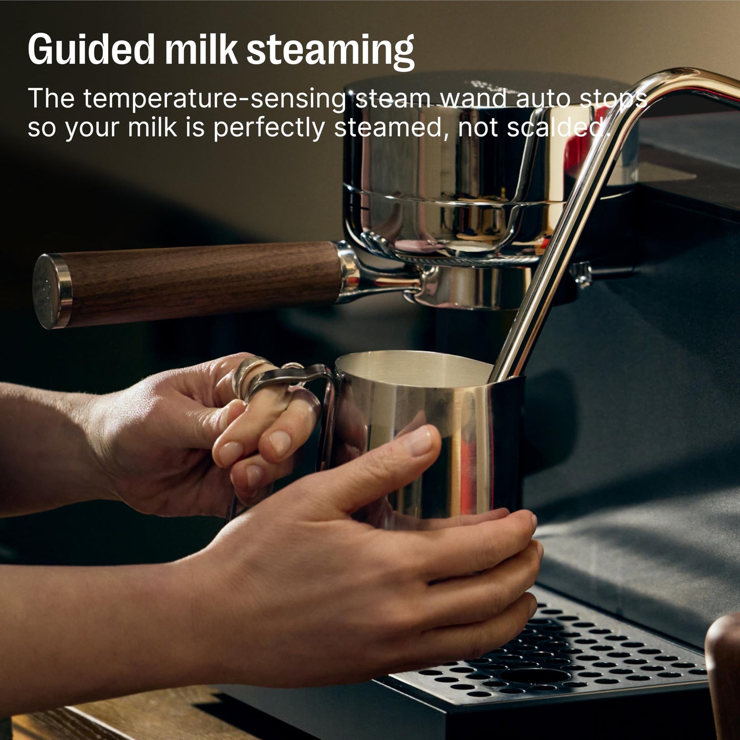 Fellow Espresso Series 1 – Home Espresso Machine – Heats in Under 2 Minutes, Precise Temperature Control, Pressure Profiling, Built-In Guidance, Assisted Milk Steaming, Matte Black