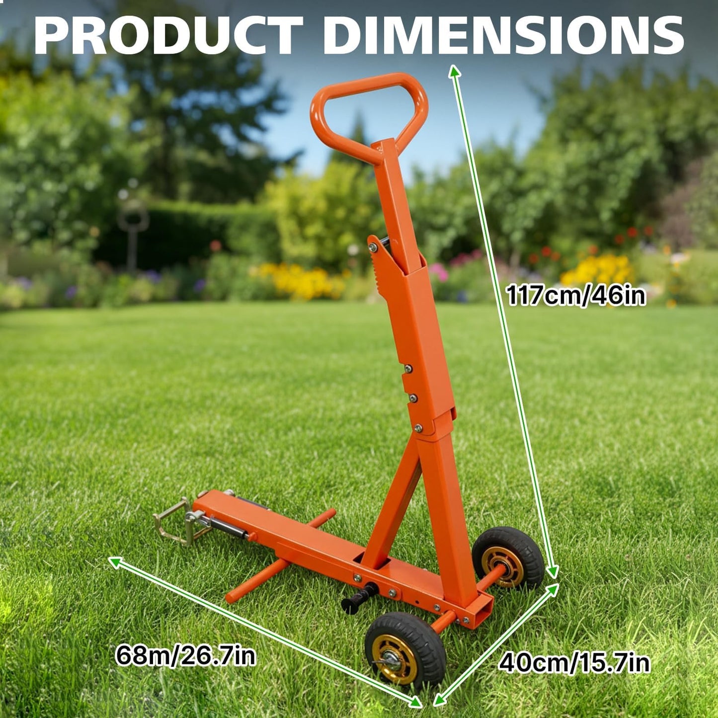 800 Lb Lawn Mower Lift Jack, Foldable Heavy Duty Zero Turn Mower Jack