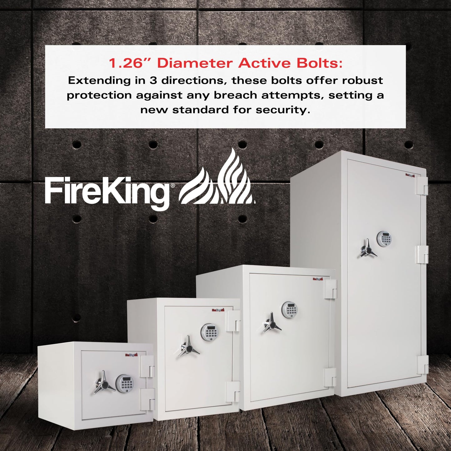 FireKing Fire Safe with Electronic Lock, 1 Hour Fire Rated, UL Rated & Water Resistant Home Safe, Programmable Home Safes, White