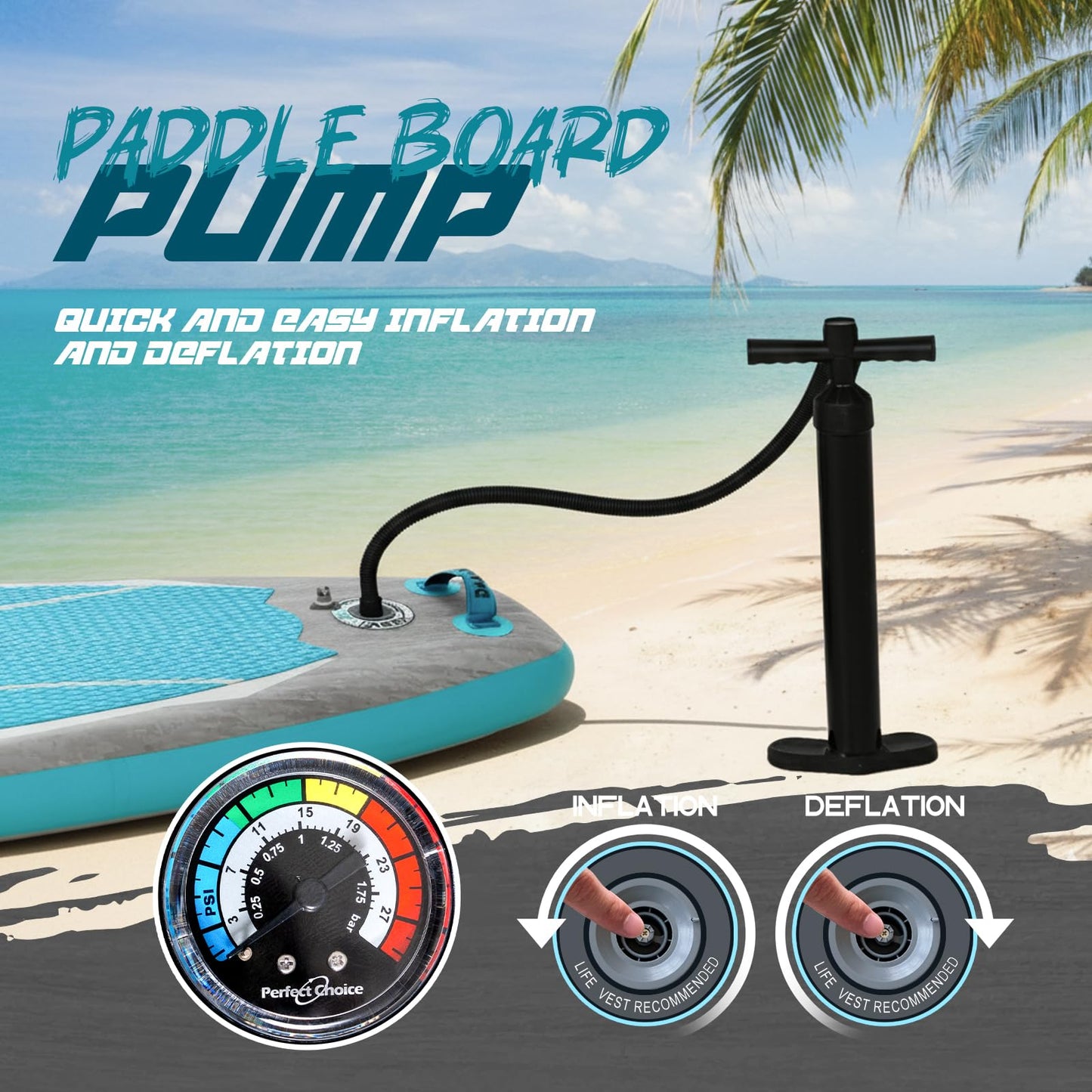 DAKUWAR Paddle Board 10'6''/10' Inflatable Stand Up Paddle Boards with SUP Accessories Ultra-Light Paddleboard Non-Slip Comfort Deck for Adults & Youth of All Skill Levels (Blue and Grey)