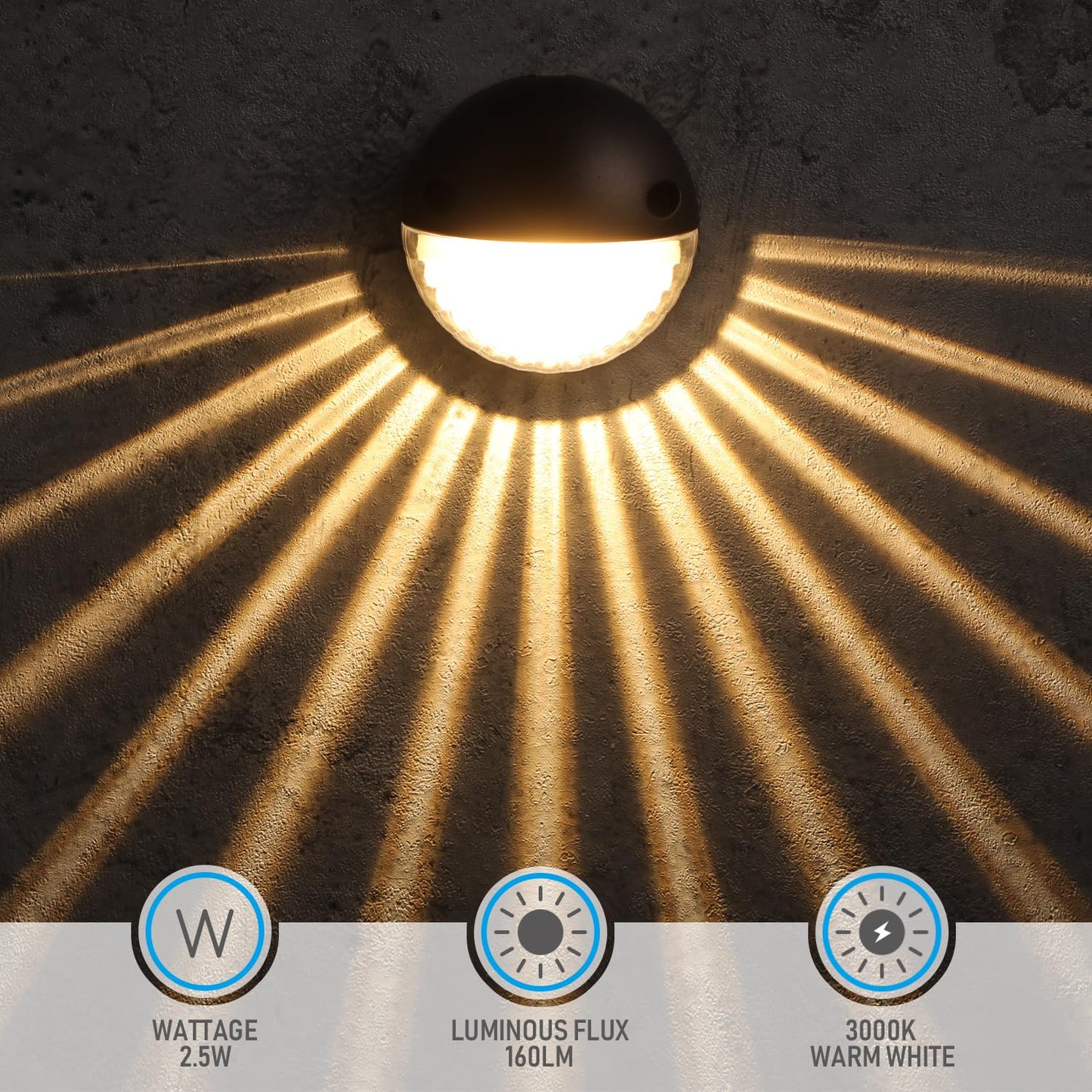 LEONLITE LED Low Voltage Deck Lights, 12V, Aluminum, IP65, Warm White, Oil Rubbed Bronze, Model 85831, Pack of 6