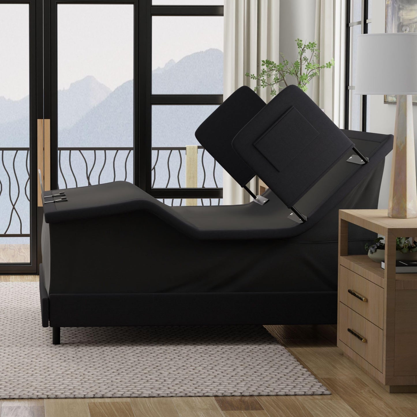 Hi Low Medical Adjustable Bed, Massaging with Voice Command (Queen)