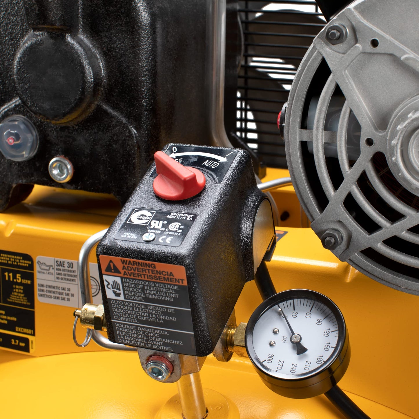 DEWALT 60 Gallon Vertical Air Compressor, 3.7 HP, 155 Max PSI, Heavy Duty Stationary Air Compressor – Ideal for various uses, Reliable Air Compressors for Workshop and Garage Applications.