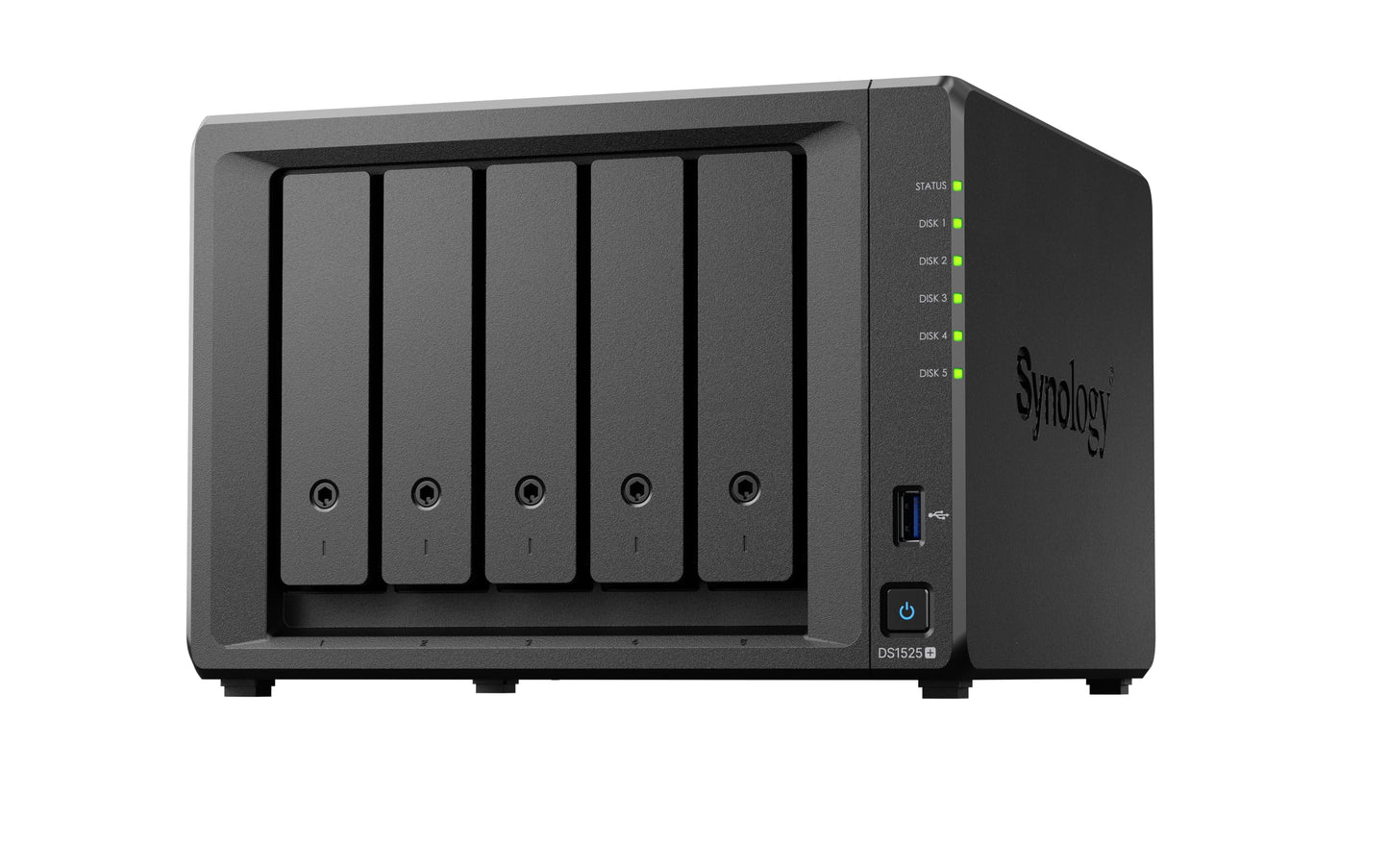 Synology DS1525+ Video Editing & Production Server - Scale to 300TB, 10GbE Ready & Multi-User Workflows (5-Bay Diskless NAS)