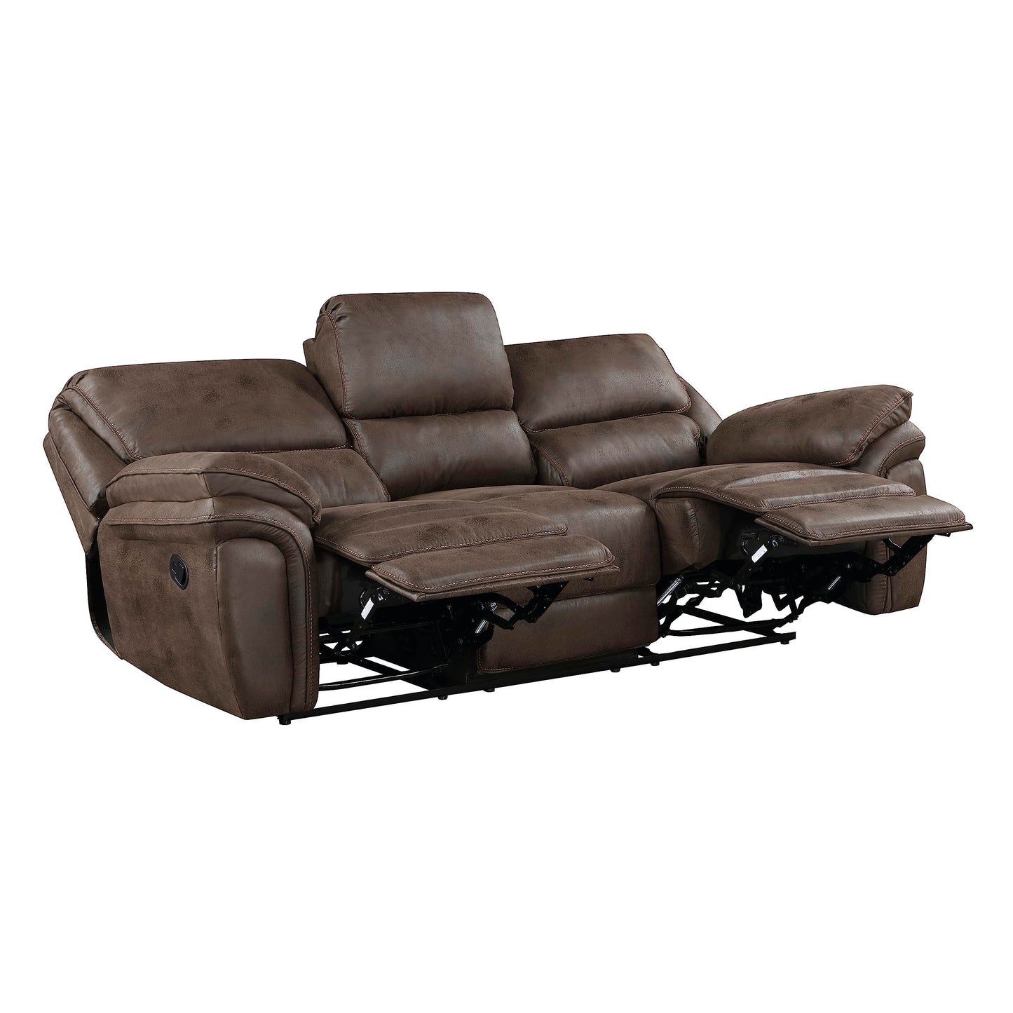 Lexicon Dorritt Manual Reclining Living Room Sofa Set, 3-Piece, Brown